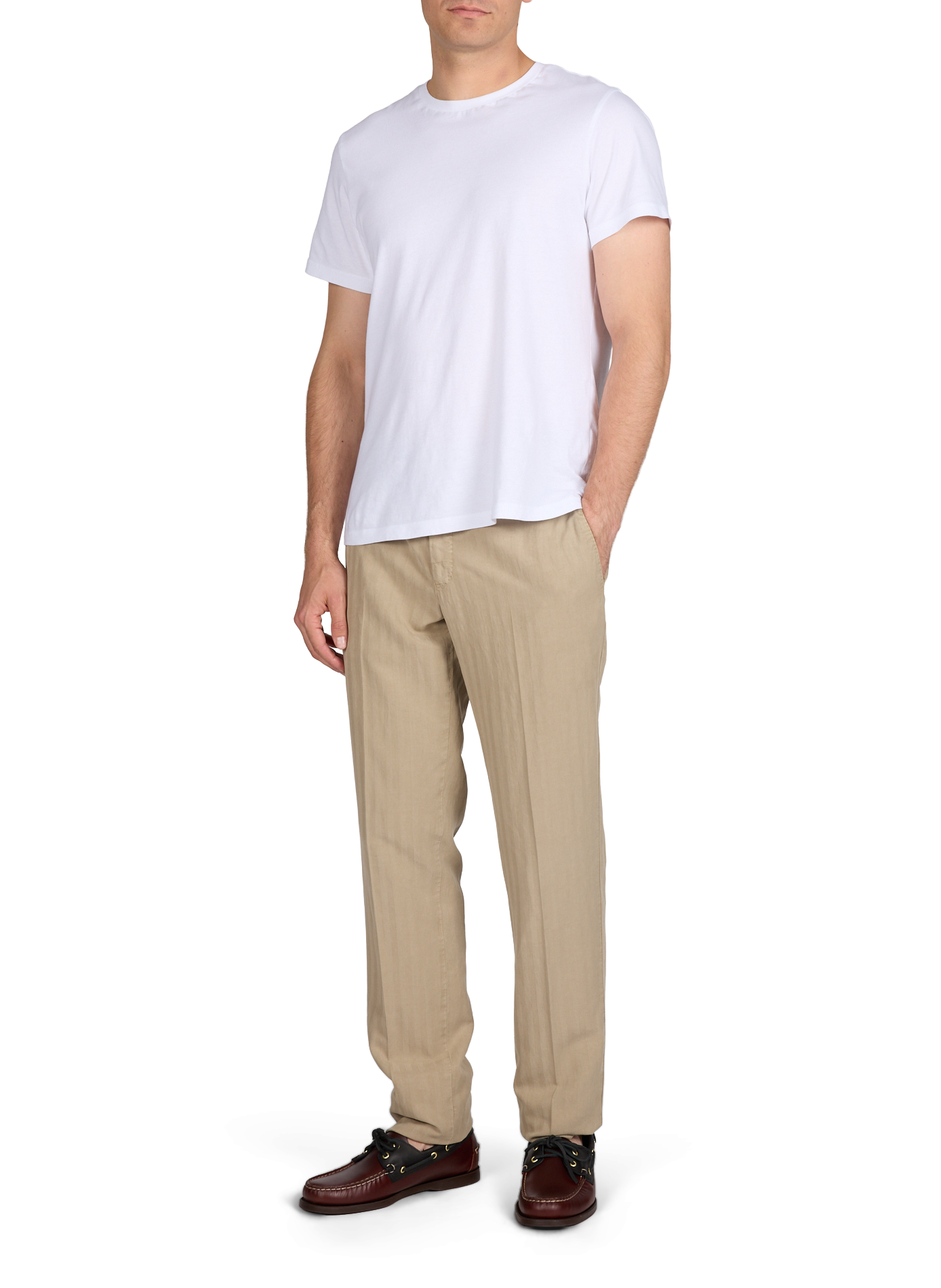 Trousers with ties PT01 Beige