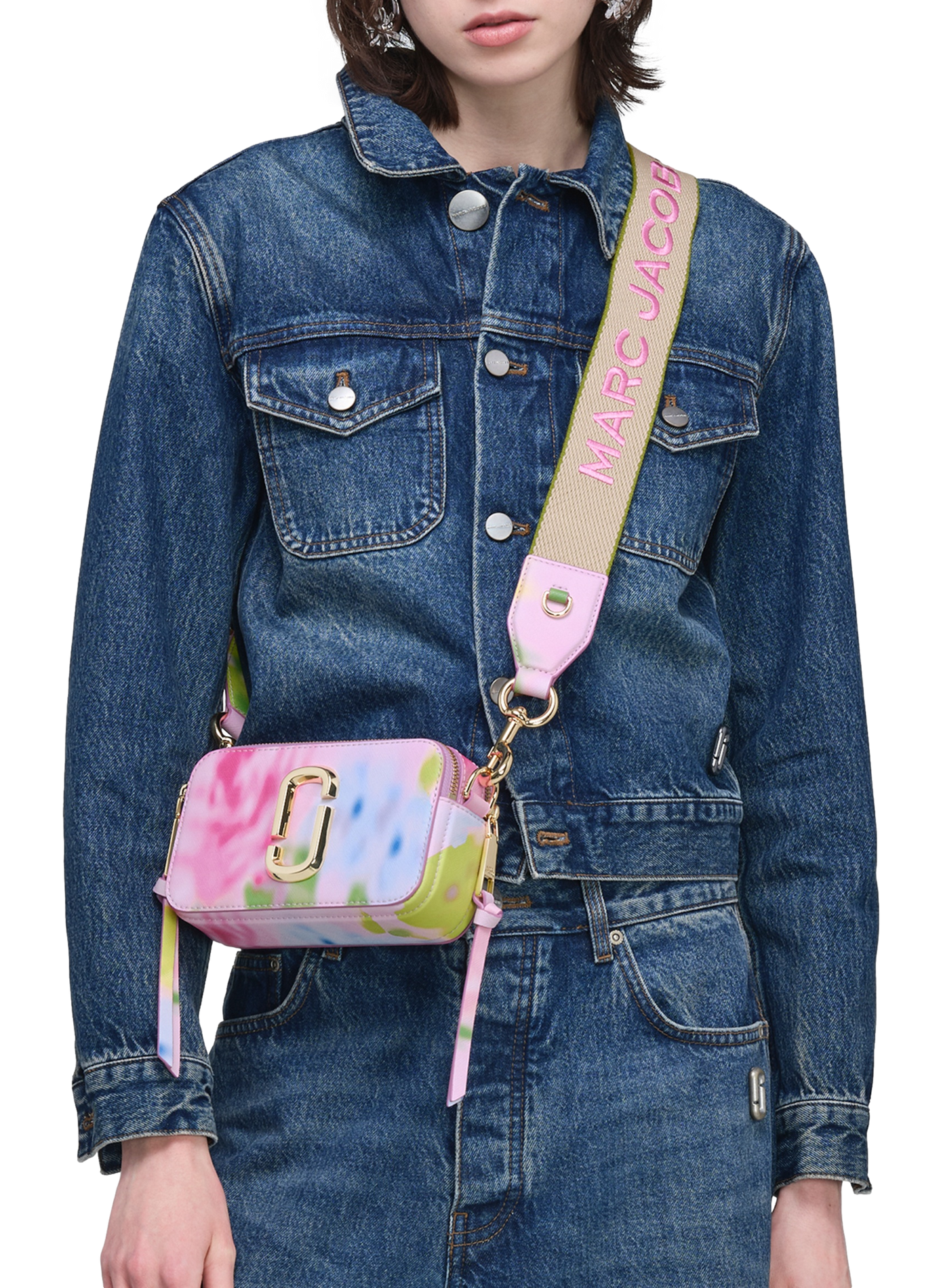 Bag The Blurred Floral Snapshot in leather MARC JACOBS Multicolour
