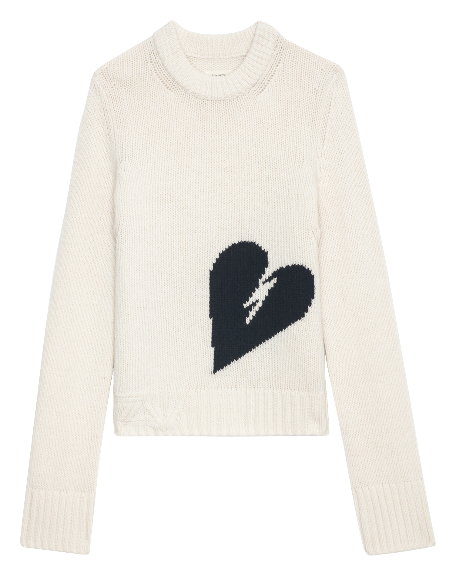 Pull droit en laine jacquard almy ZADIG&VOLTAIRE Beige