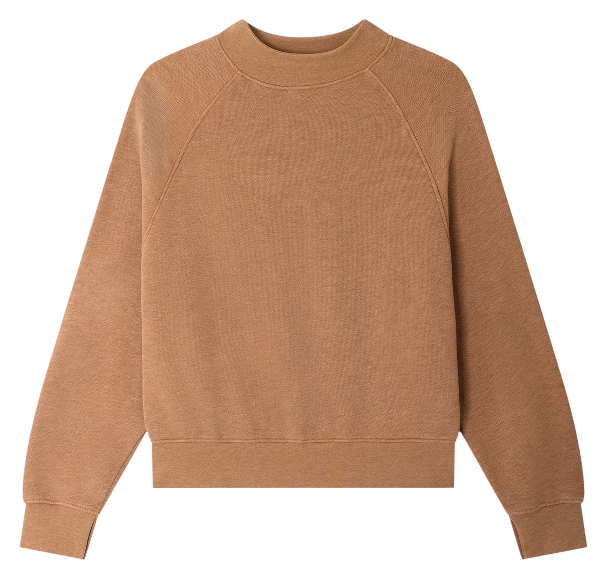 Sweat col rond en coton mélangé oliveira SESSUN Beige