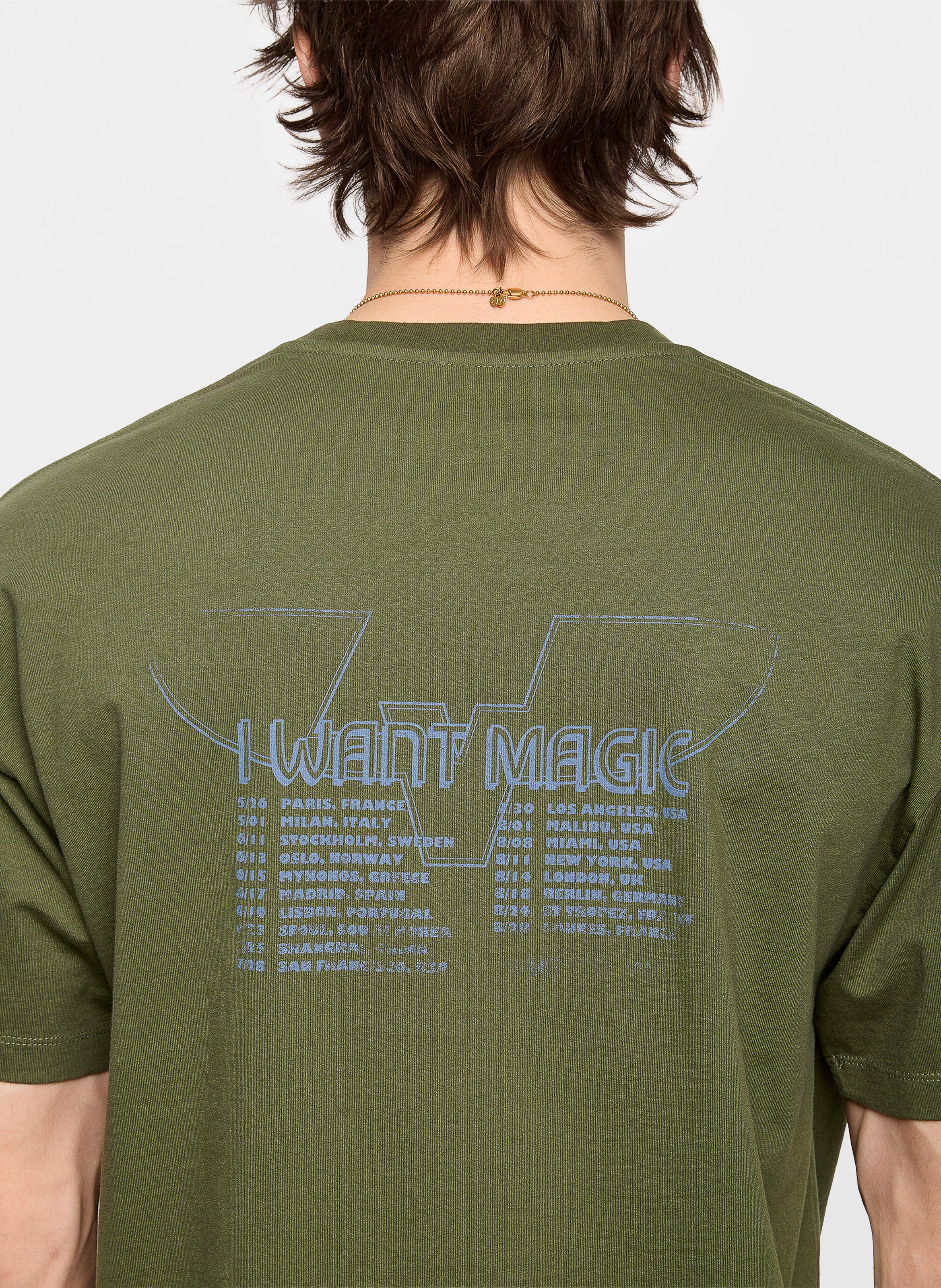 Tee-shirt droit col rond sérigraphié en coton bio toddy ZADIG&VOLTAIRE Kaki