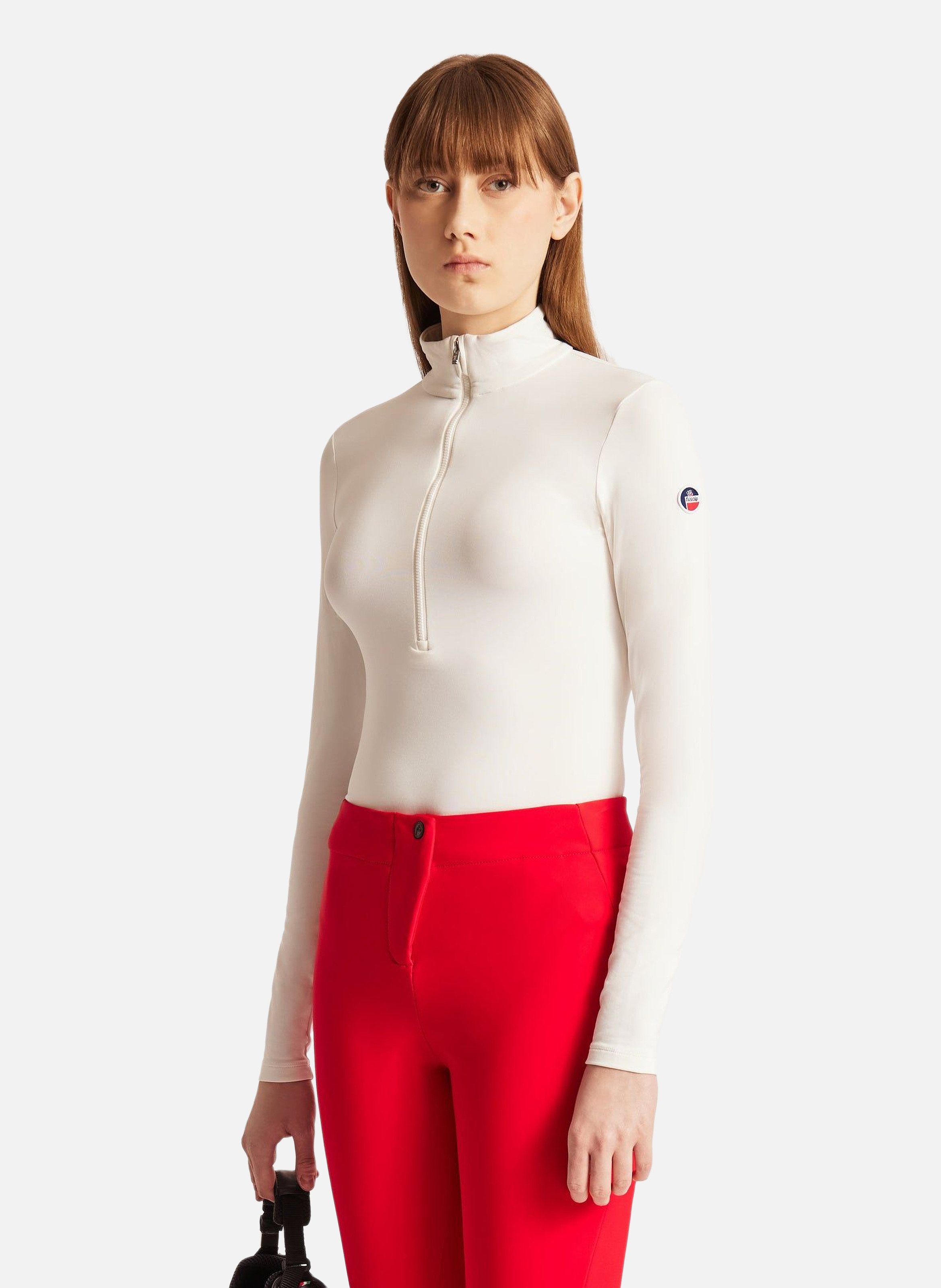 Gemini high-neck fitted sweater FUSALP White