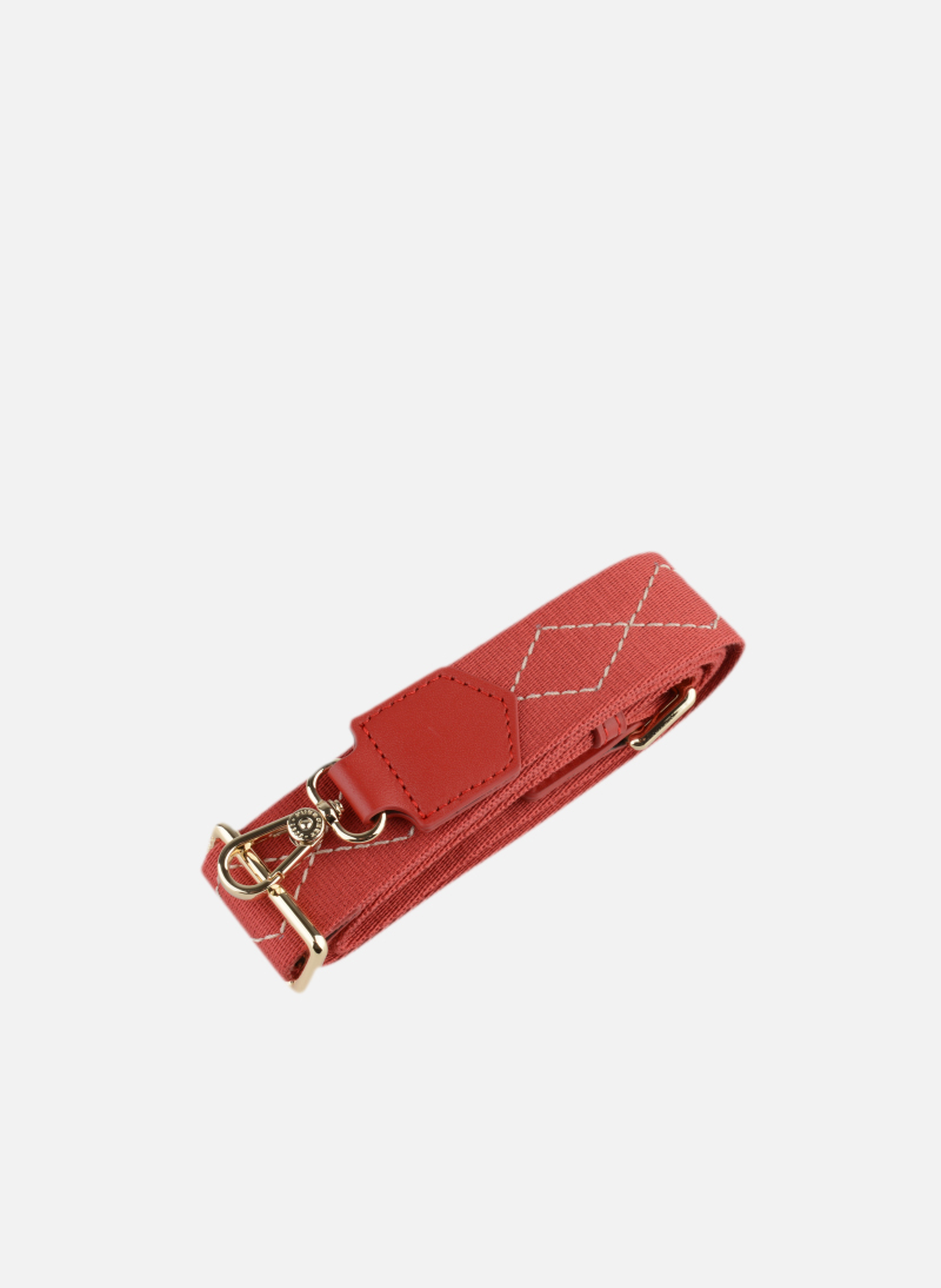 Weaved | bandoulière de sac en toile coton POURCHET Rouge