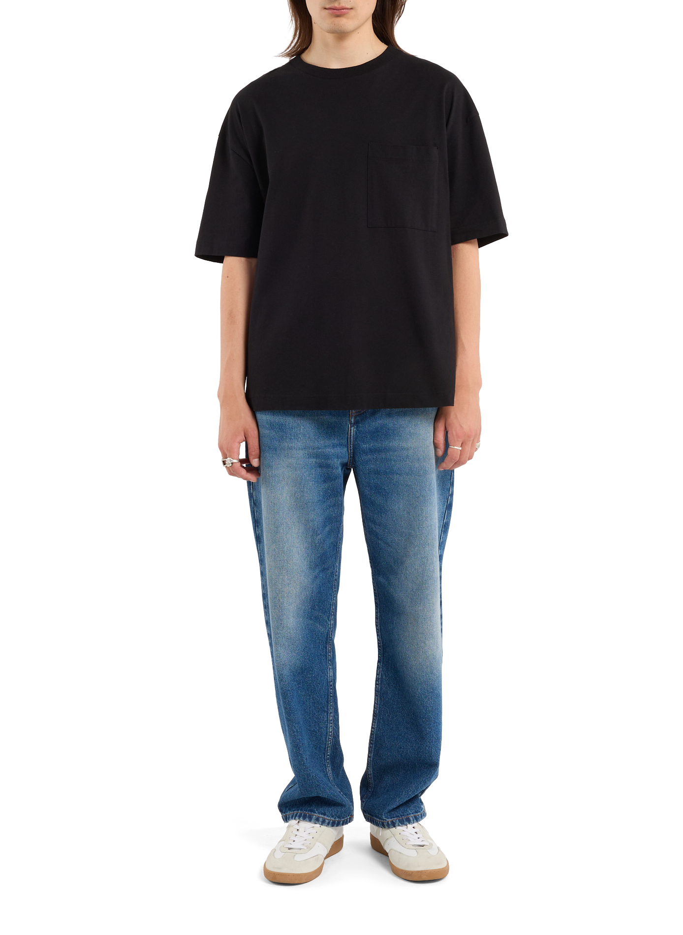 T-shirt Bart met ronde hals van katoen SAISON 1865 Zwart