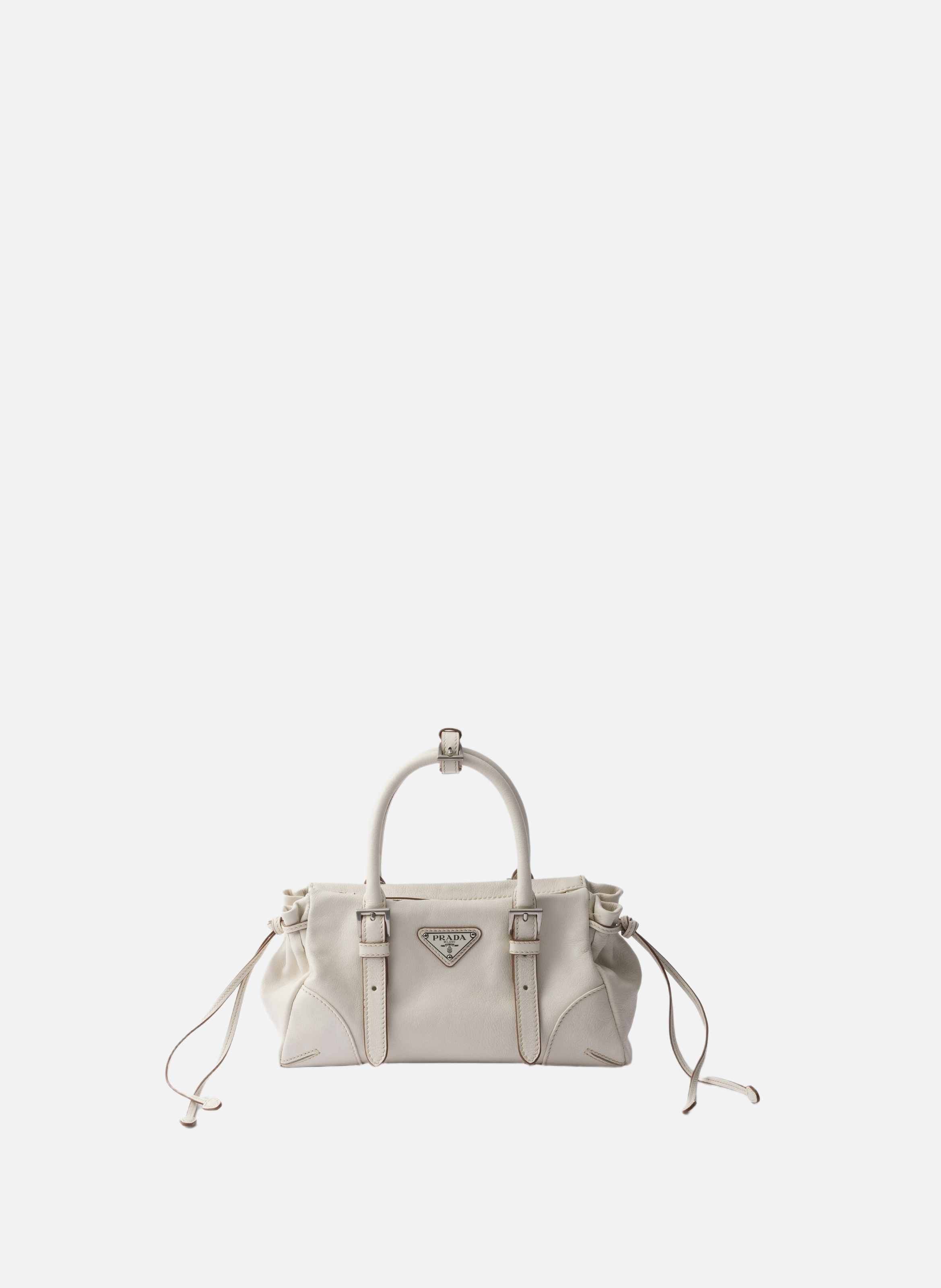 Petit sac prada karin en cuir PRADA Blanc