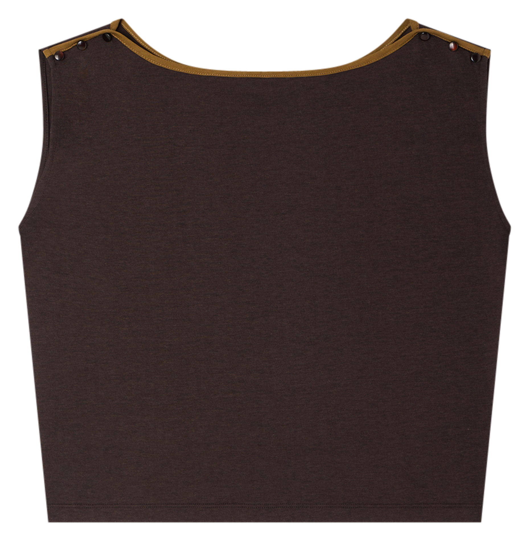 Top sans manches uni damari SESSUN Marron