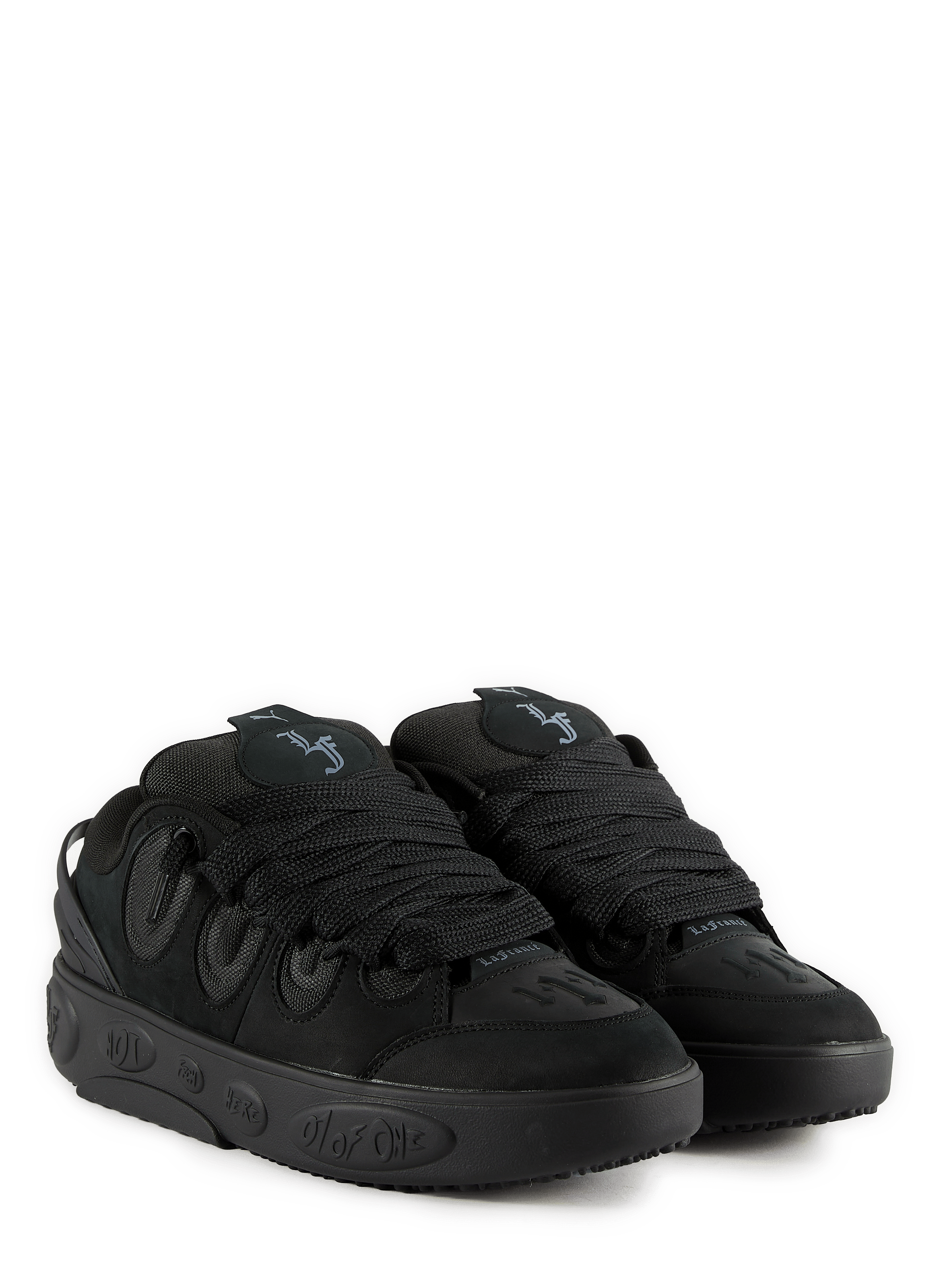 Scarpe da ginnastica con lacci in pelle mista PUMA Nero