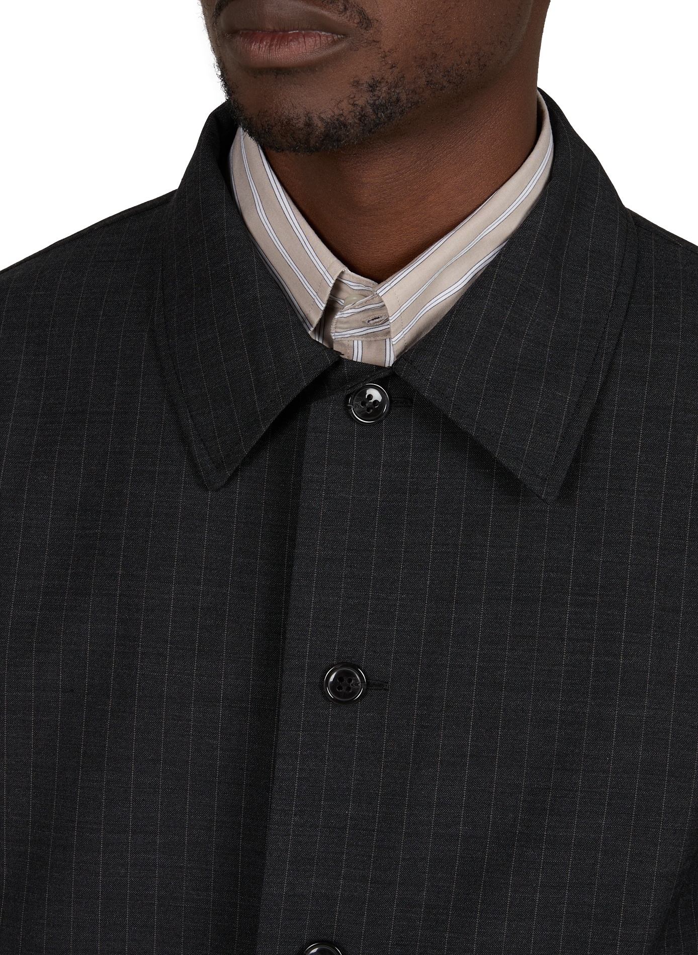 Striped Zander shirt NN.07 Grey