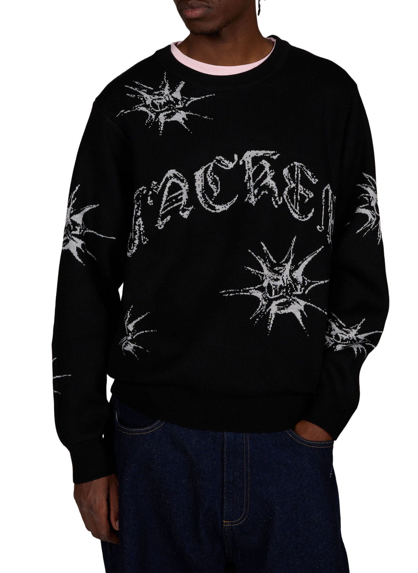 Oversized crew-neck printed sweater JACKER. Multicolour
