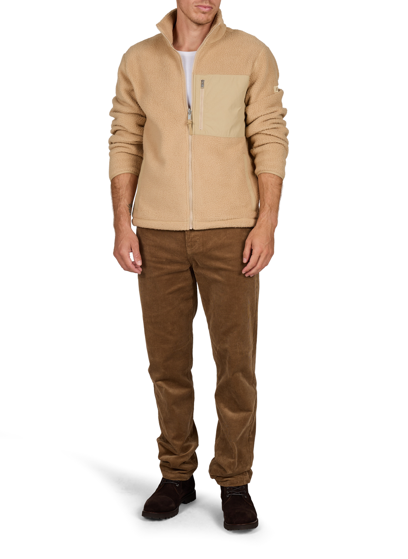 Chaqueta polar recta con cuello alto | Beige AIGLE Hombre