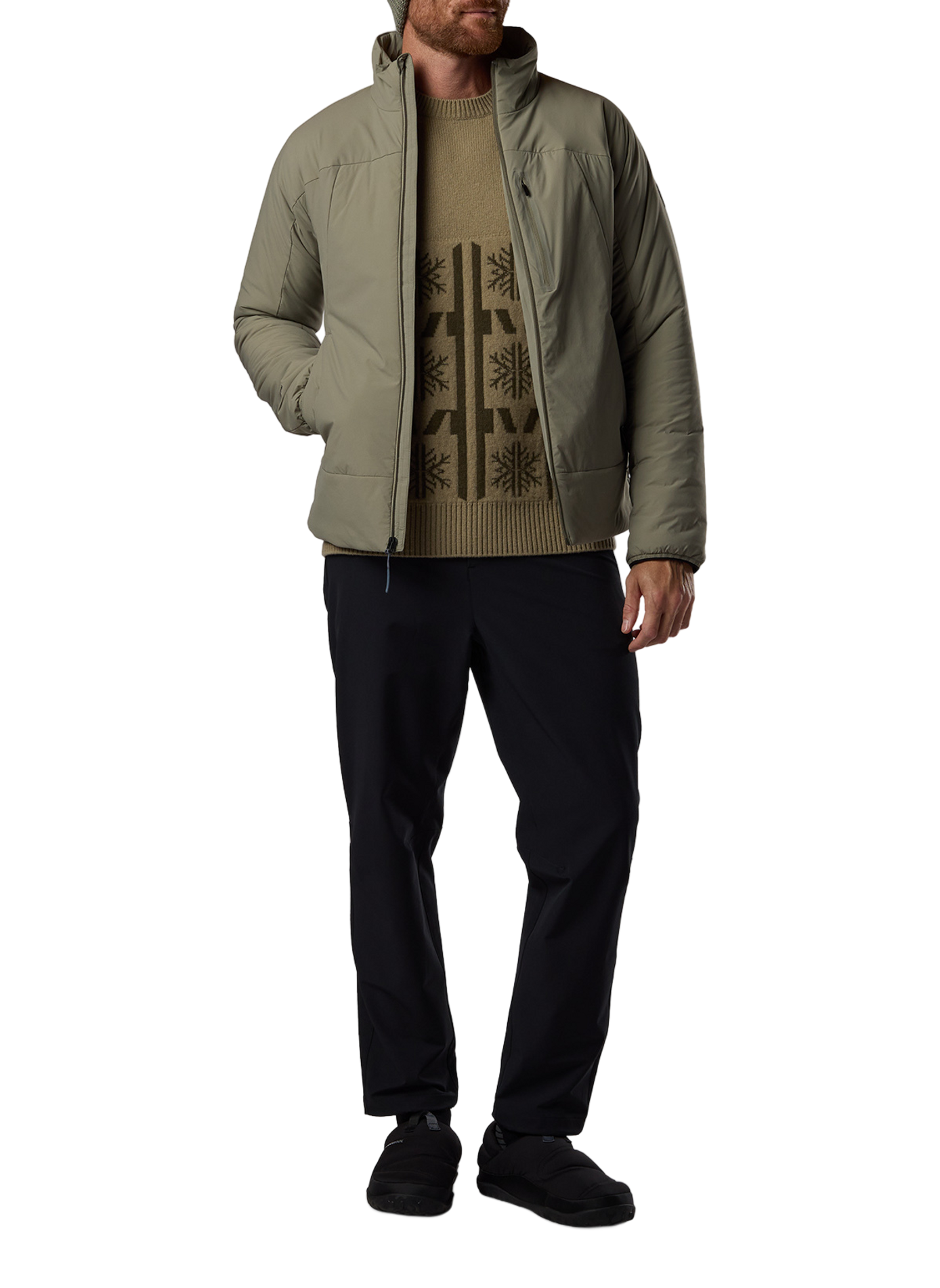 Veste droite col montant zippée ROSSIGNOL Verde