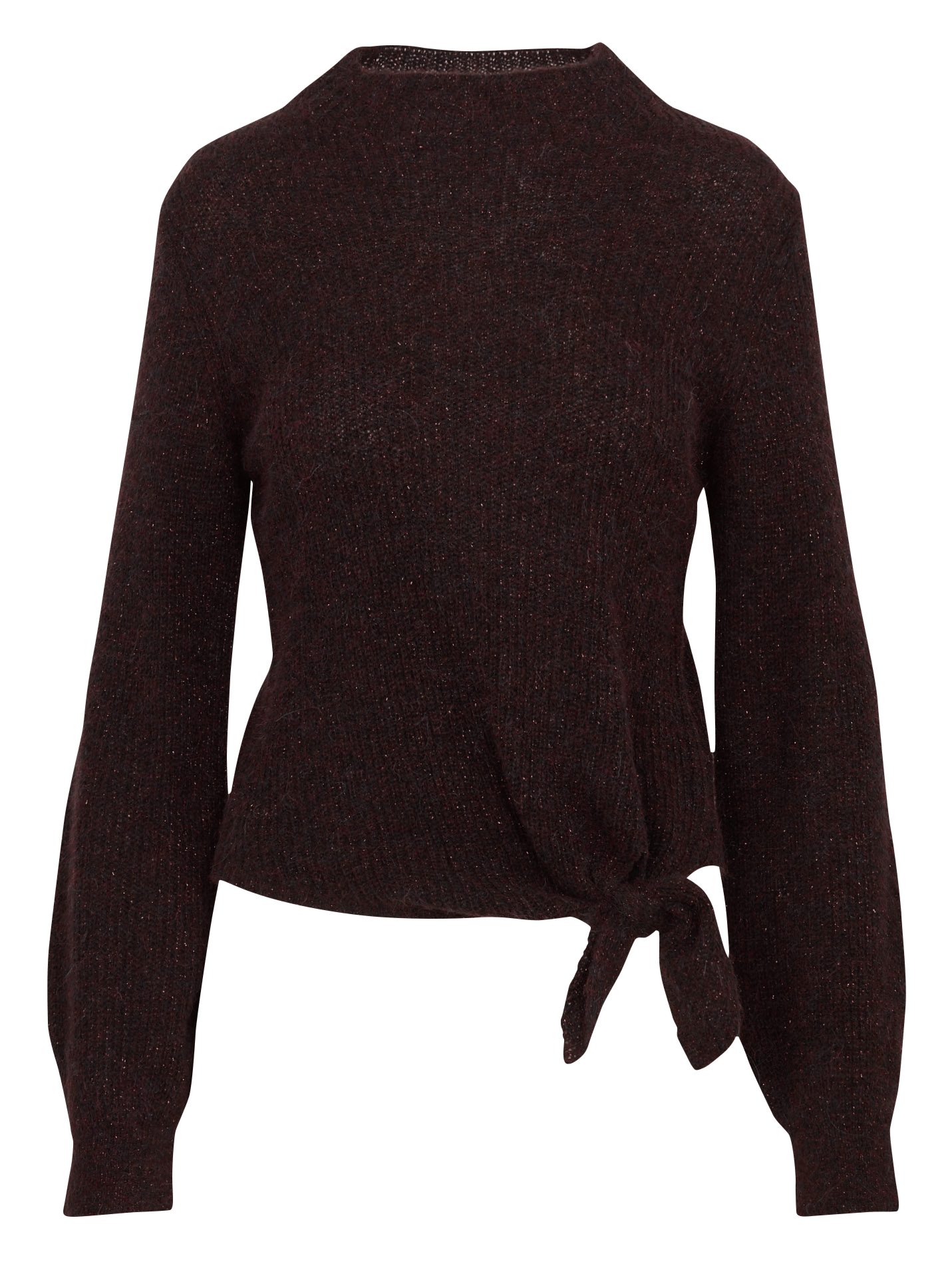 Trui van alpacamix met iriserende glans LA FEE MARABOUTEE Bruin