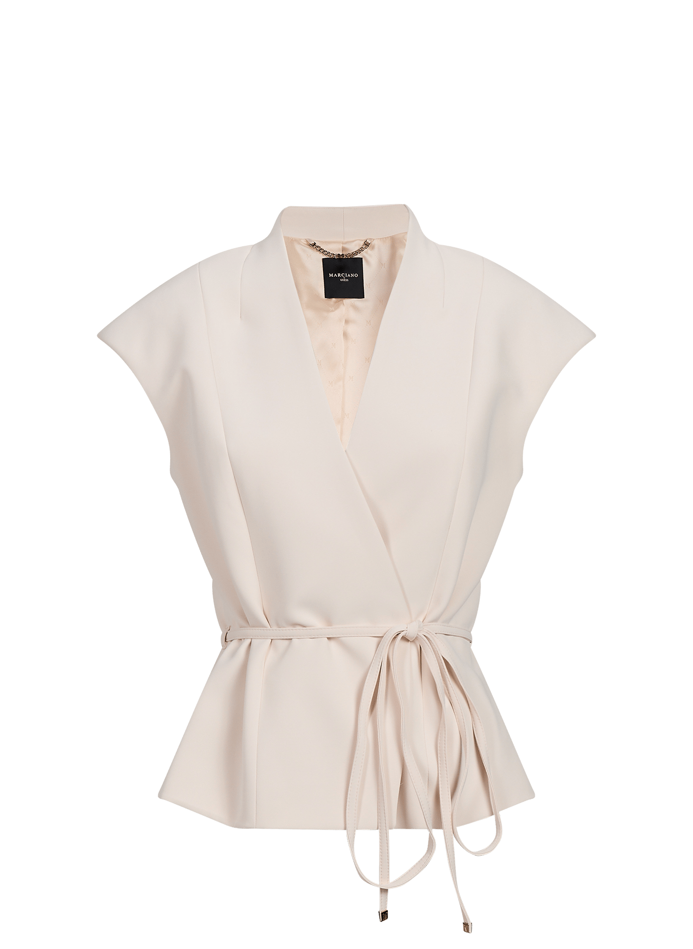 Gilet Jasmine cintré et ceinturé GUESS Beige