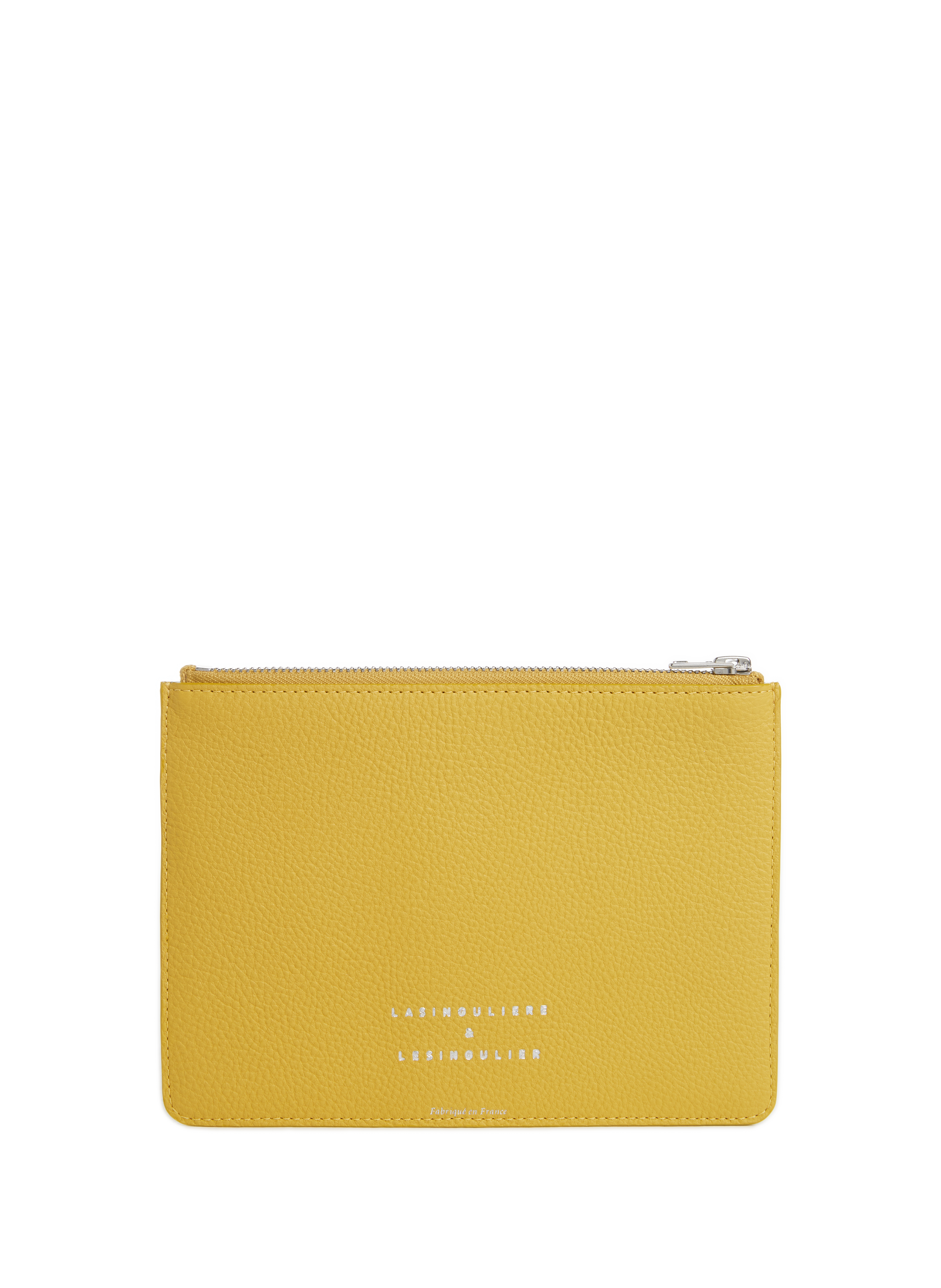 Pochette en cuir grainé Vert