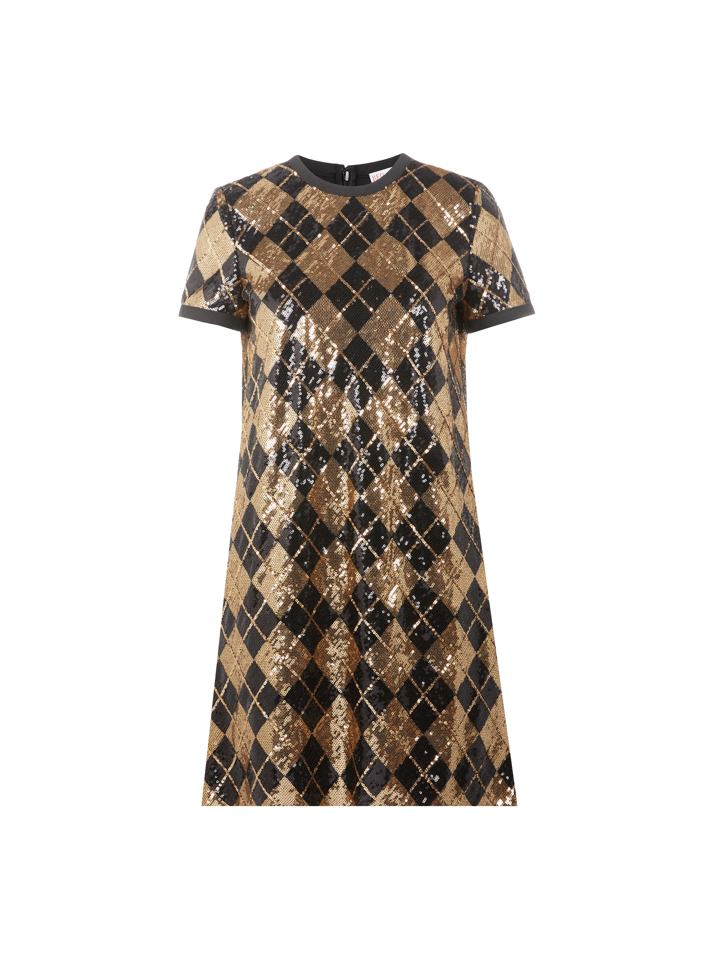 Robe à carreaux en sequins