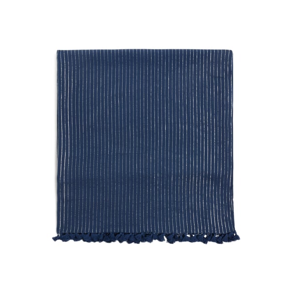 Foulard en coton et fil métallisé