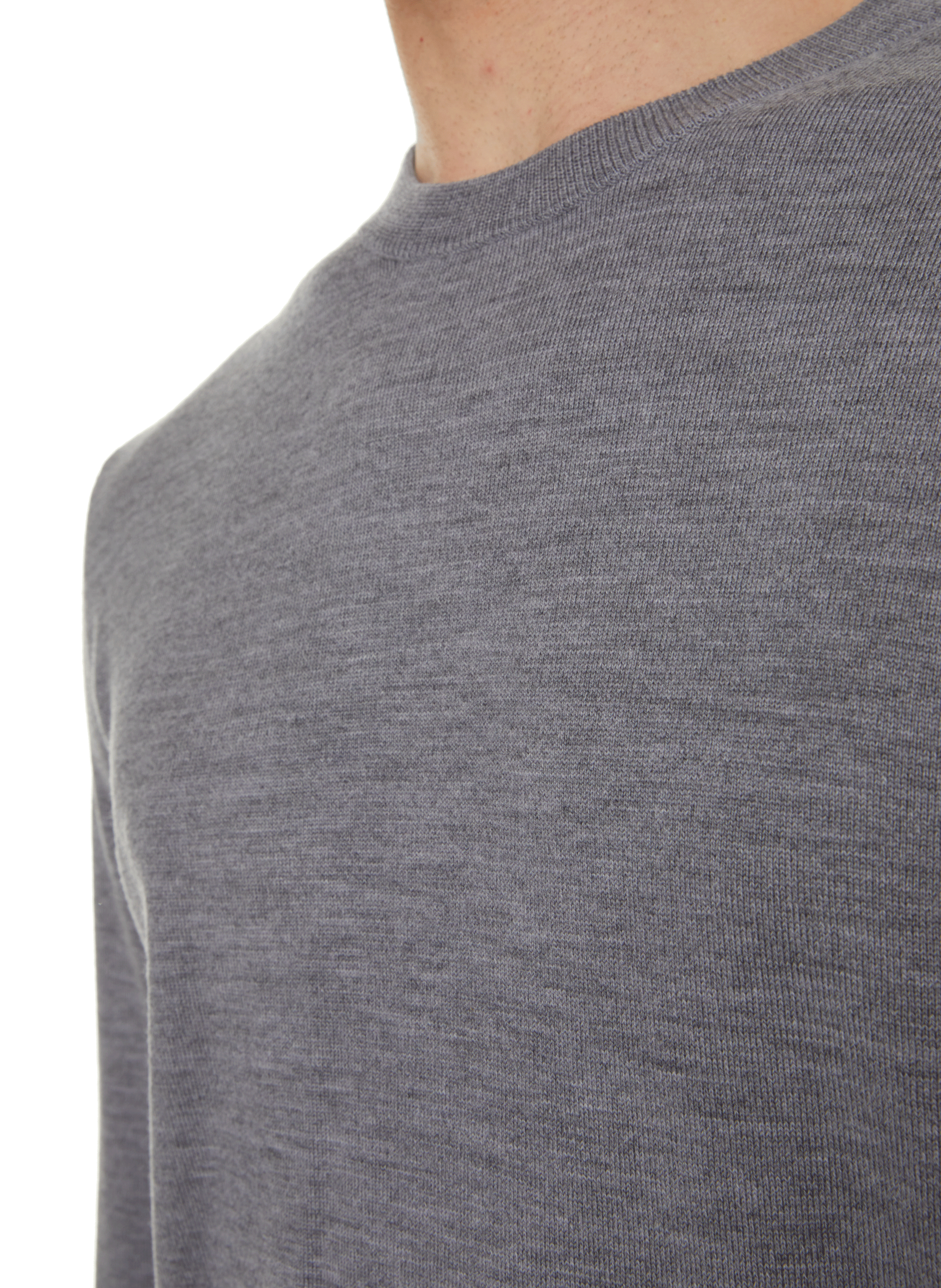 Pull Arnau col rond en laine mérinos SAISON 1865 Gris