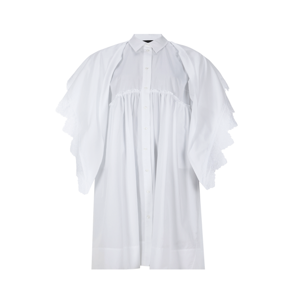 Simone Rocha Cotton Mini Dress In White