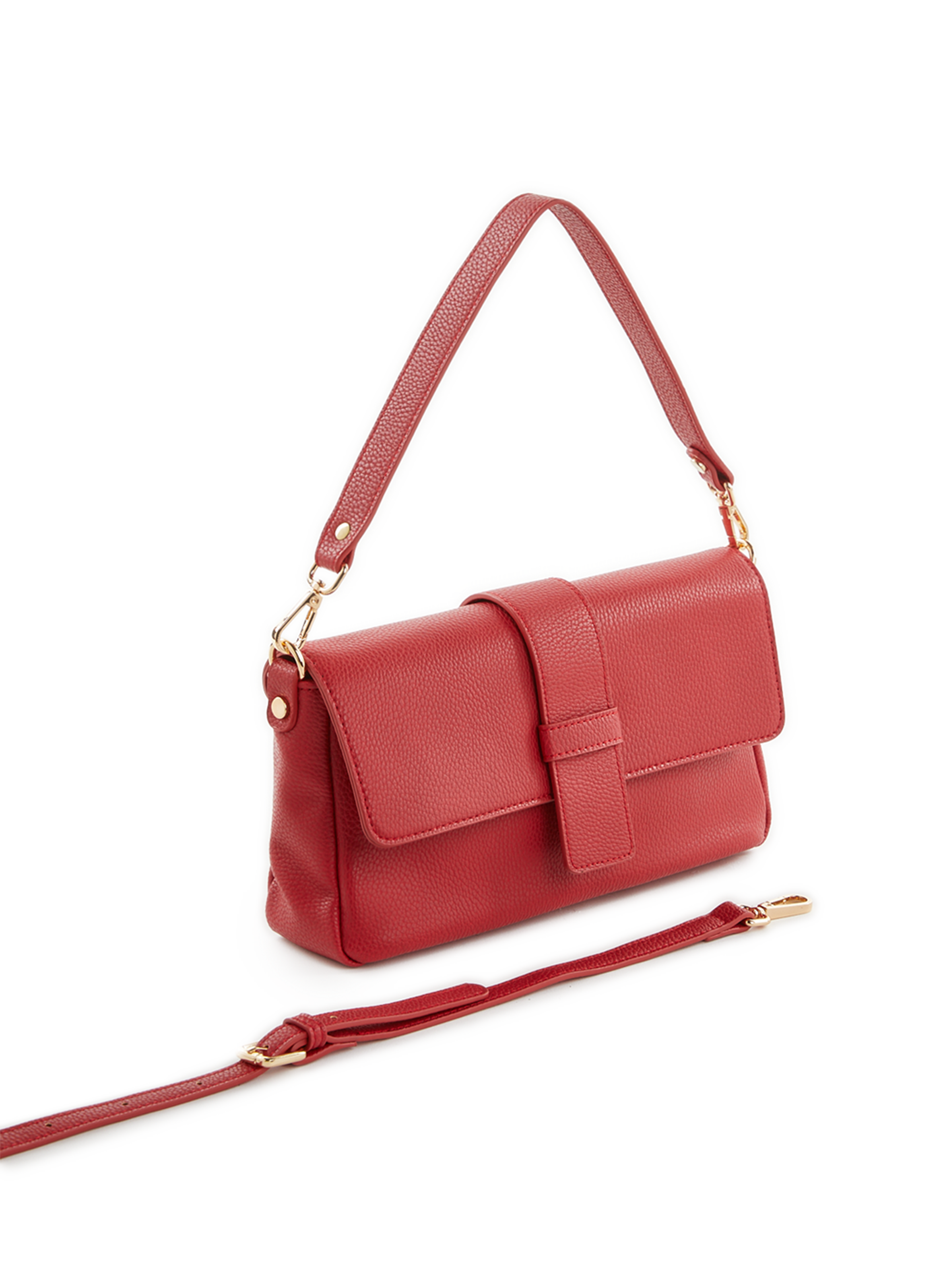 Sac à main baguette en cuir