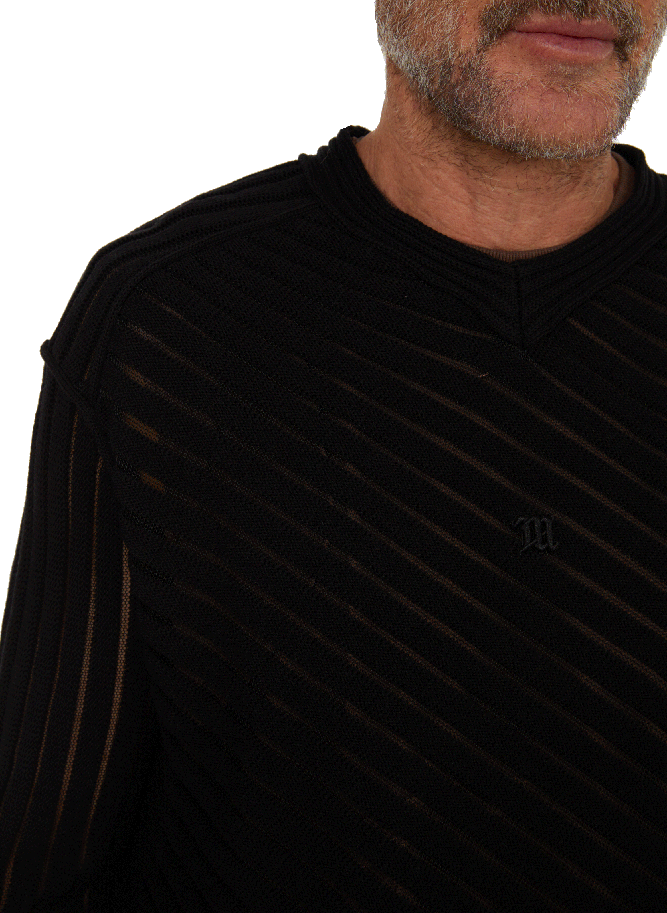 Transparent and openwork sweater MISBHV Black