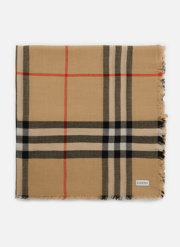 Light wool scarf Beige by BURBERRY BURBERRY Light wool scarf Beige