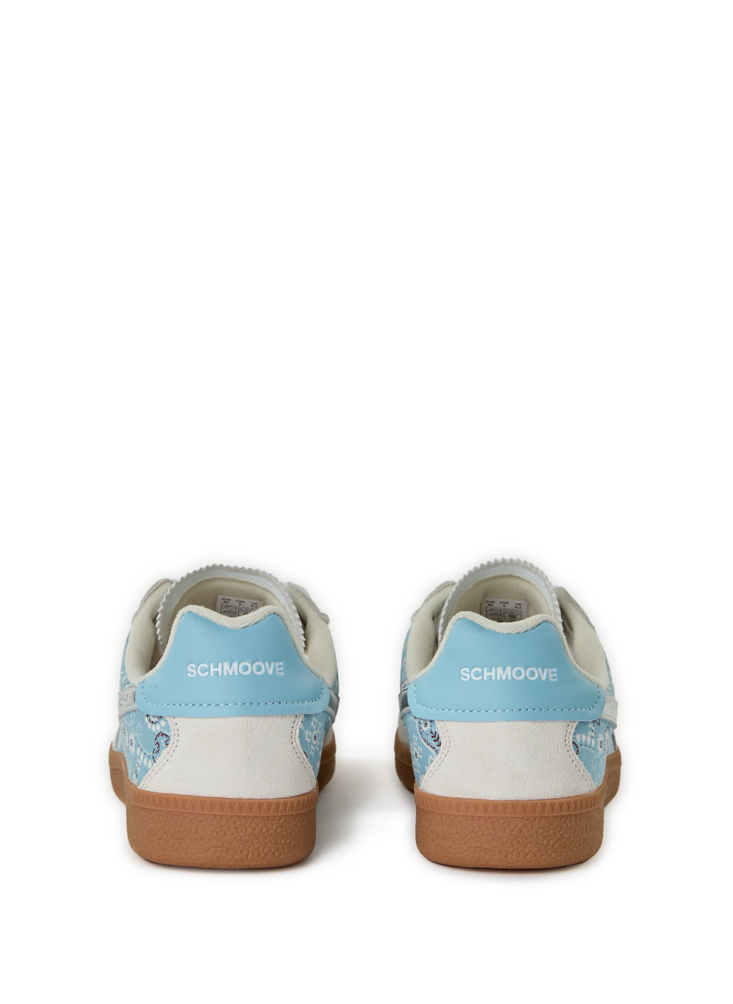 Baskets imprimées en cuir et coton SCHMOOVE Bleu