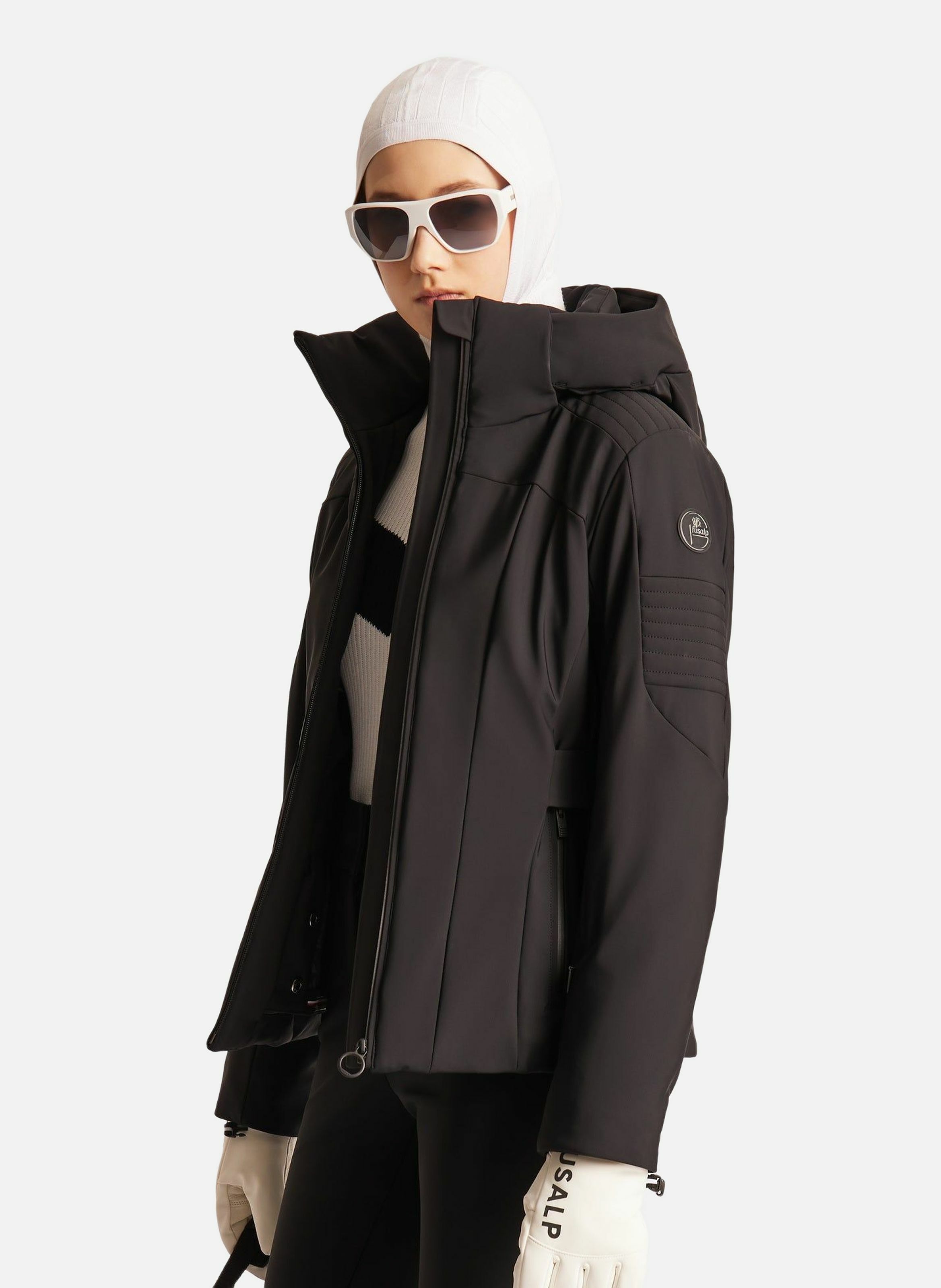 Veste de ski katarina col tailleur coupe regular FUSALP Noir