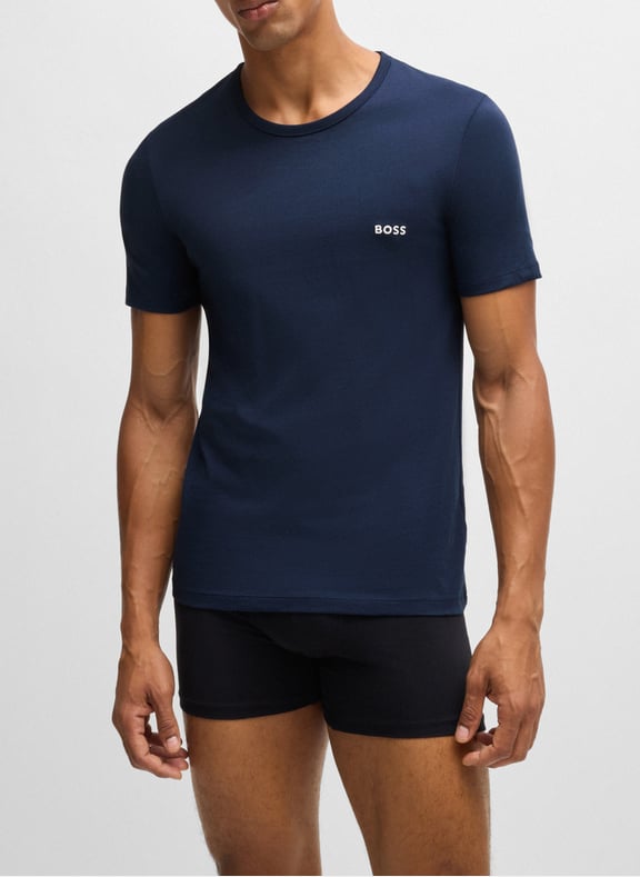 Lot de 3 tee-shirt col rond en coton Multicolore by BOSS BOSS Lot de 3 tee-shirt col rond en coton Multicolore