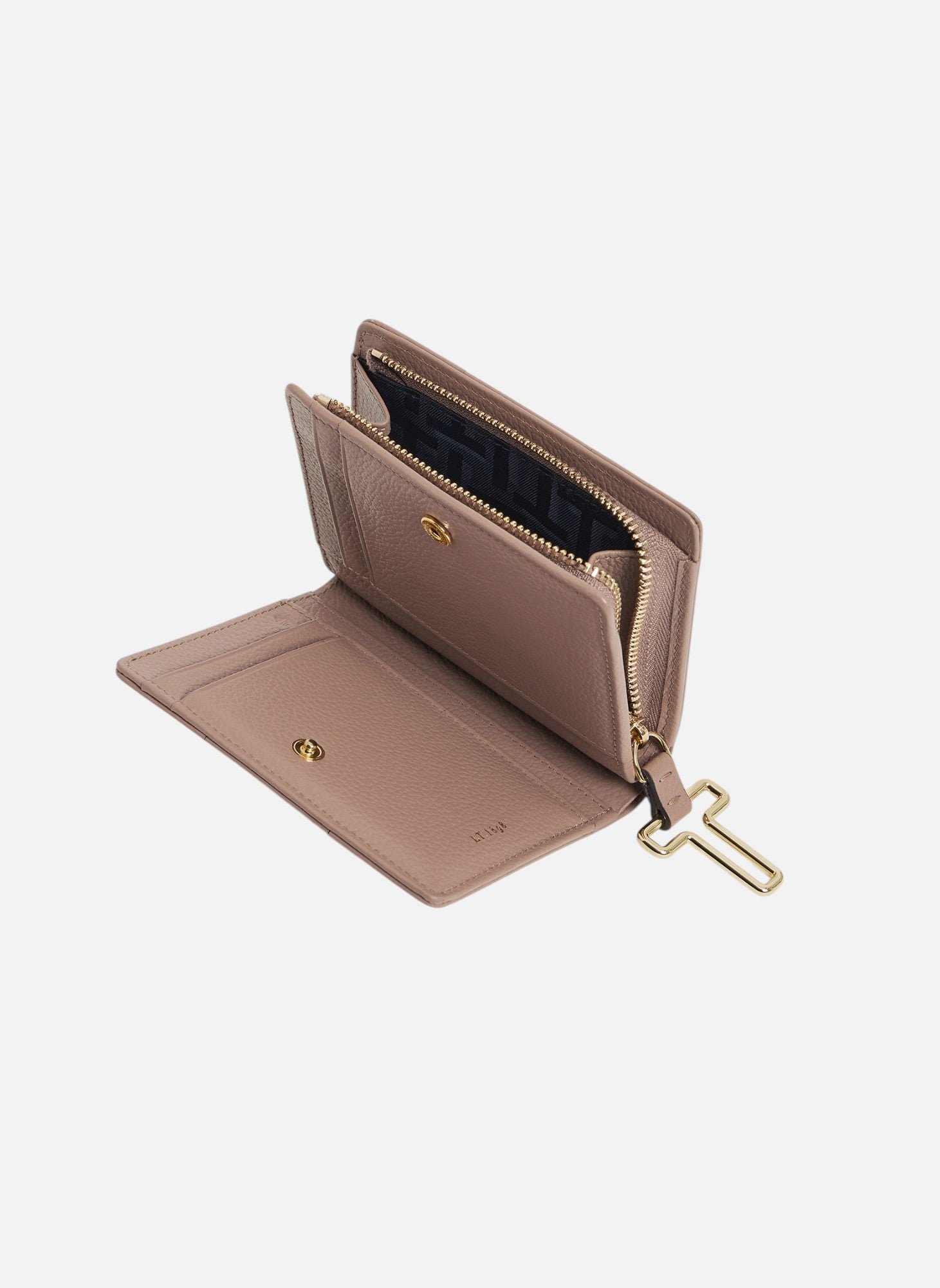 Petit portefeuille juliette en cuir grainé LE TANNEUR Gris