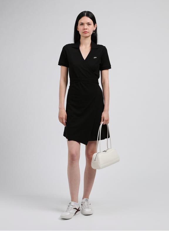 Wrap dress Black by LACOSTE LACOSTE Wrap dress Black