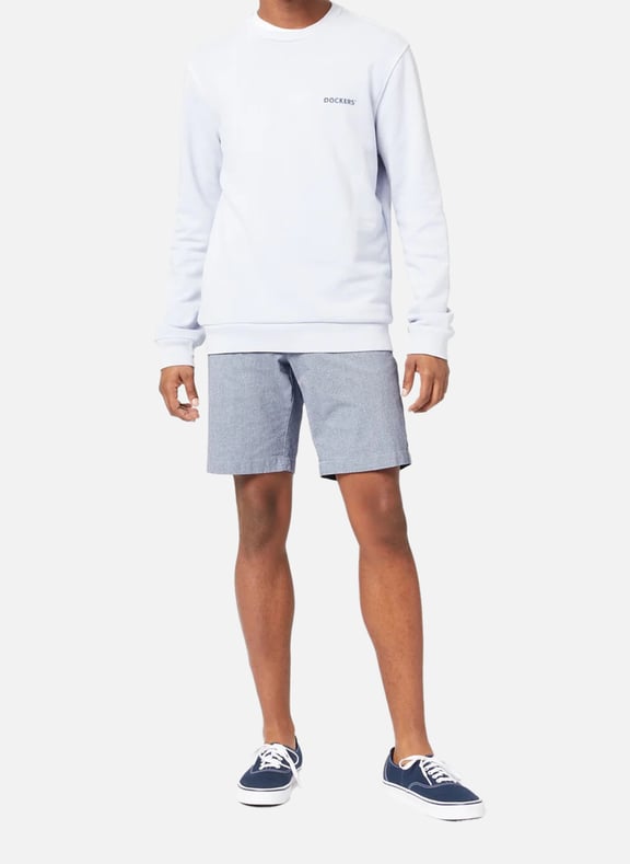 Straight Bermuda shorts in mixed cotton Blue by DOCKERS DOCKERS Straight Bermuda shorts in mixed cotton Blue