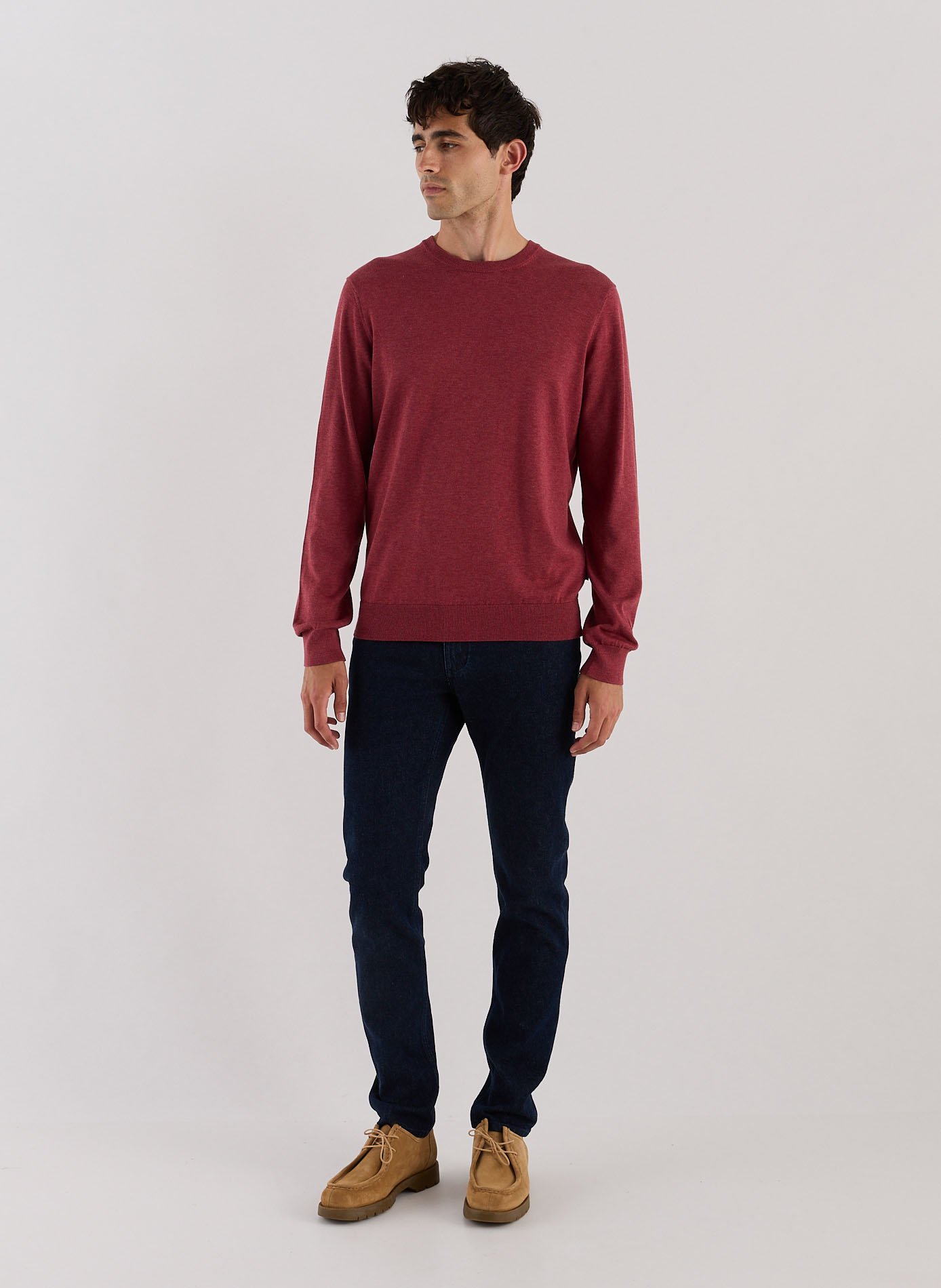 Cotton and linen jumper FACONNABLE Red