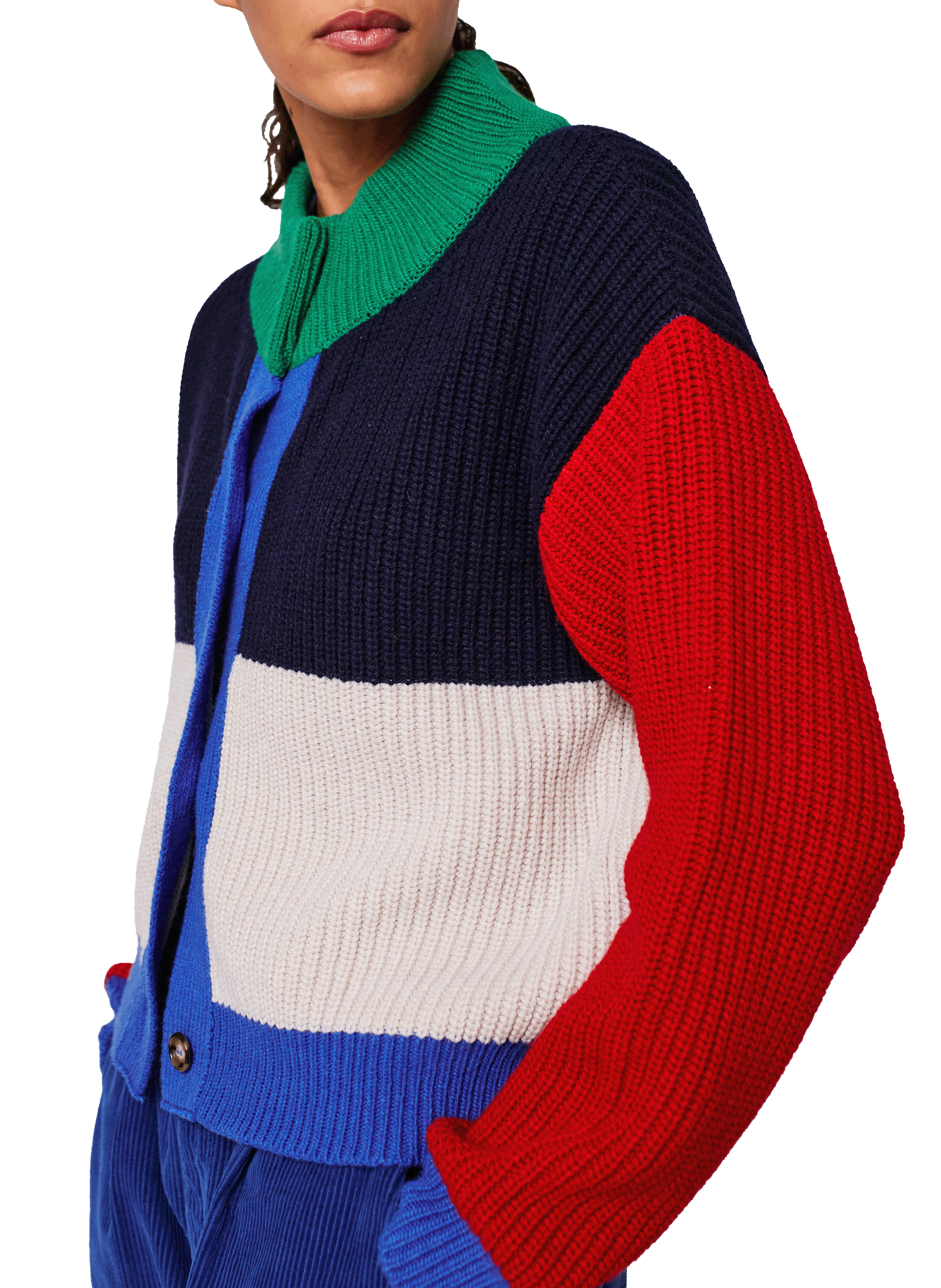 Cardigan Color block en laine mélangée BOBO CHOSES Multicolore