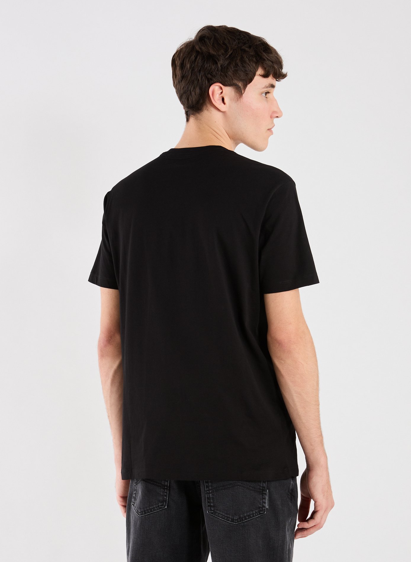 Straight-fit cotton T-shirt ARMANI EXCHANGE Black