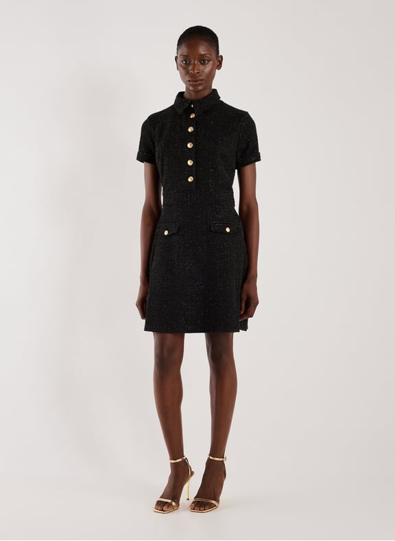 Fitted mini tweed dress Multicolour by GUESS GUESS Fitted mini tweed dress Multicolour