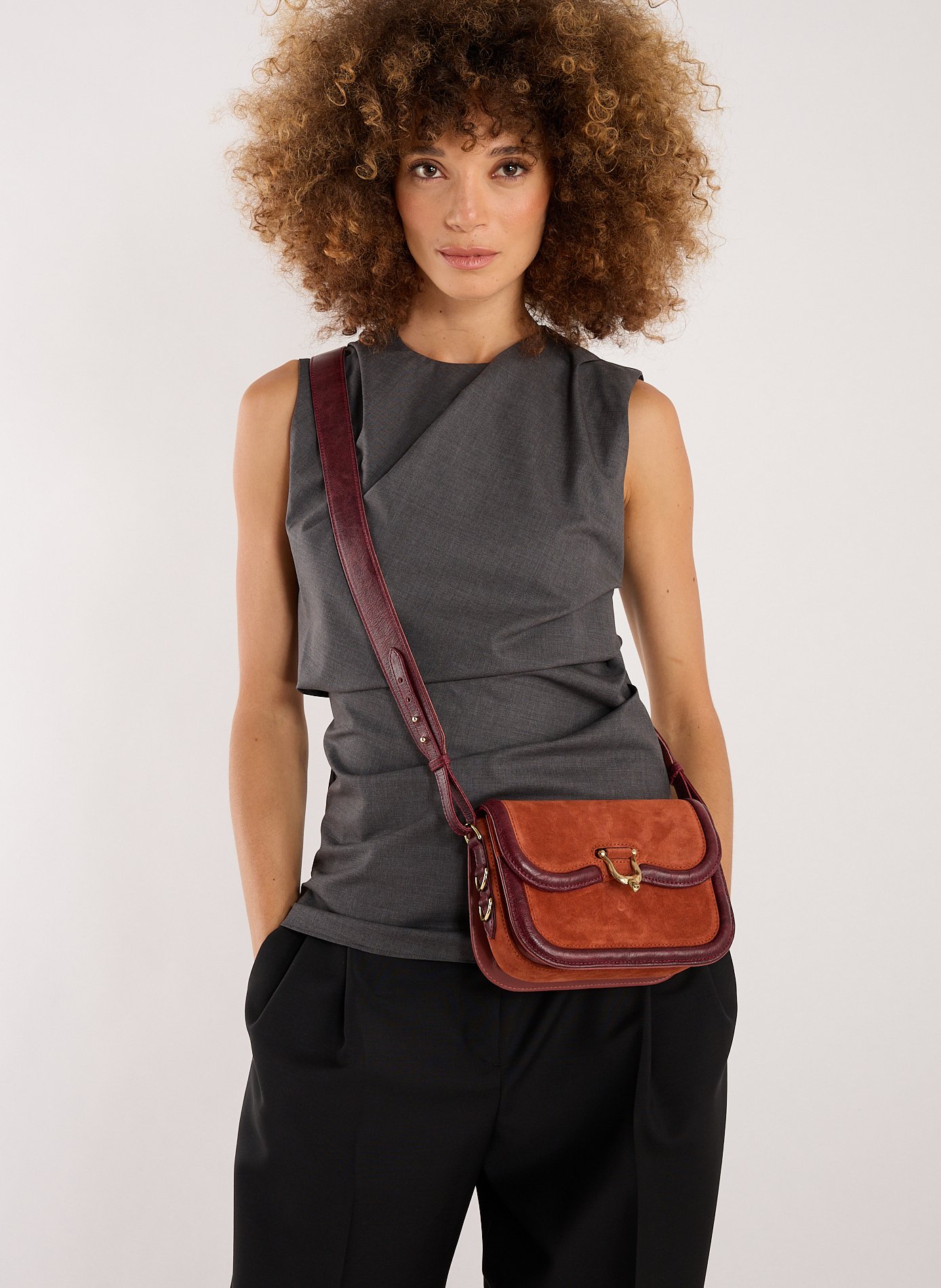 Sac à main Mini Manon en cuir CLARIS VIROT Multicolore