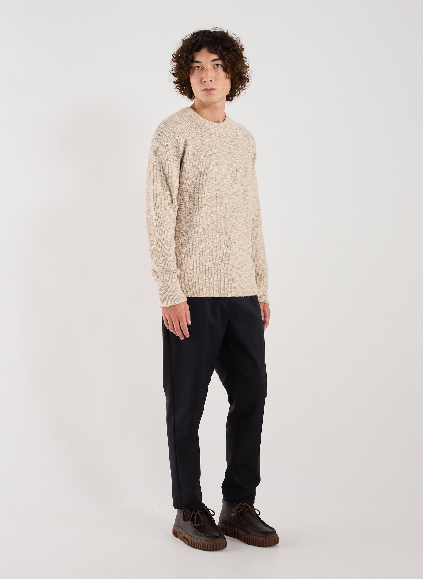 Knitted straight-fit jumper  NN.07 Beige