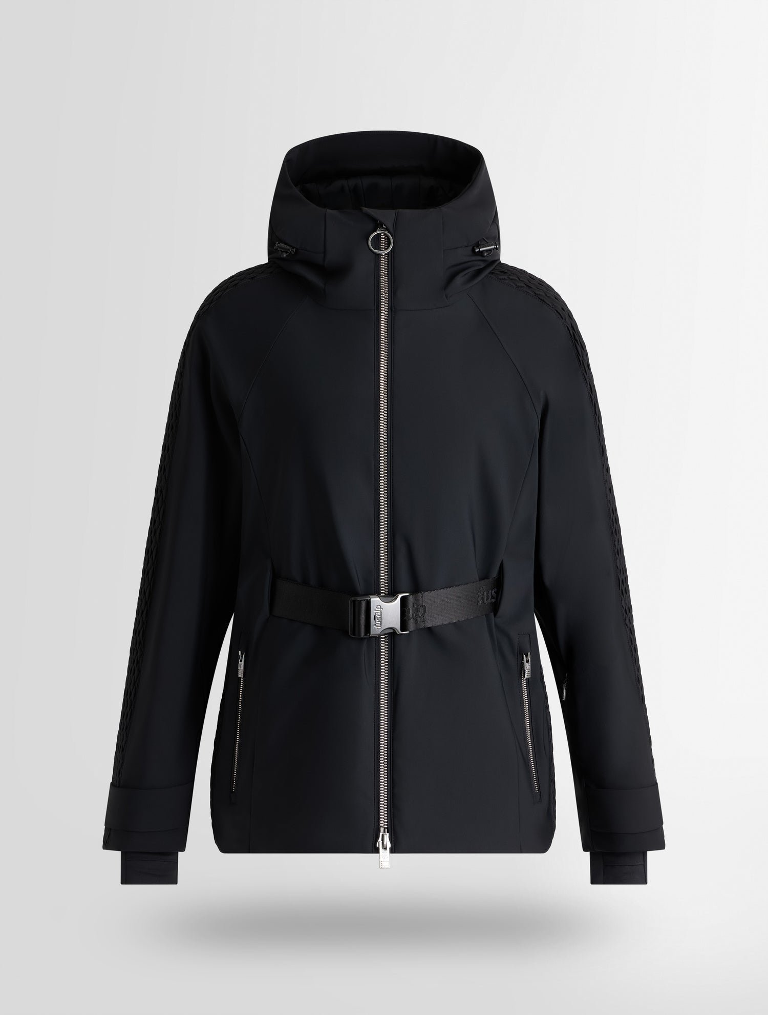 Veste de ski juno col panneaux côtés coupe ample FUSALP Noir