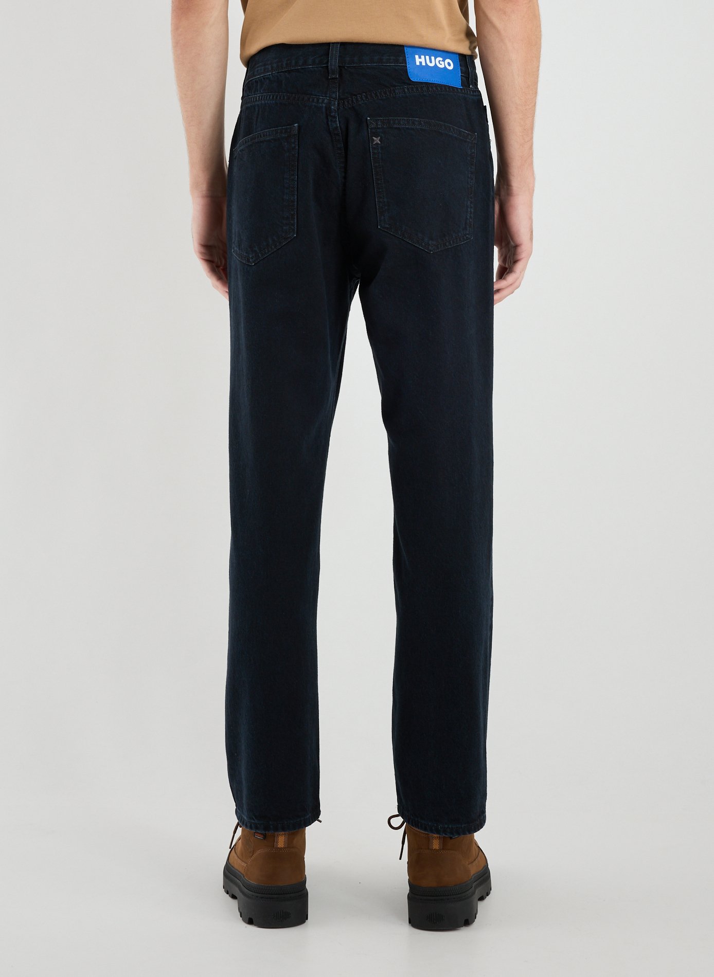 Straight leg cotton jeans HUGO BLUE Blue