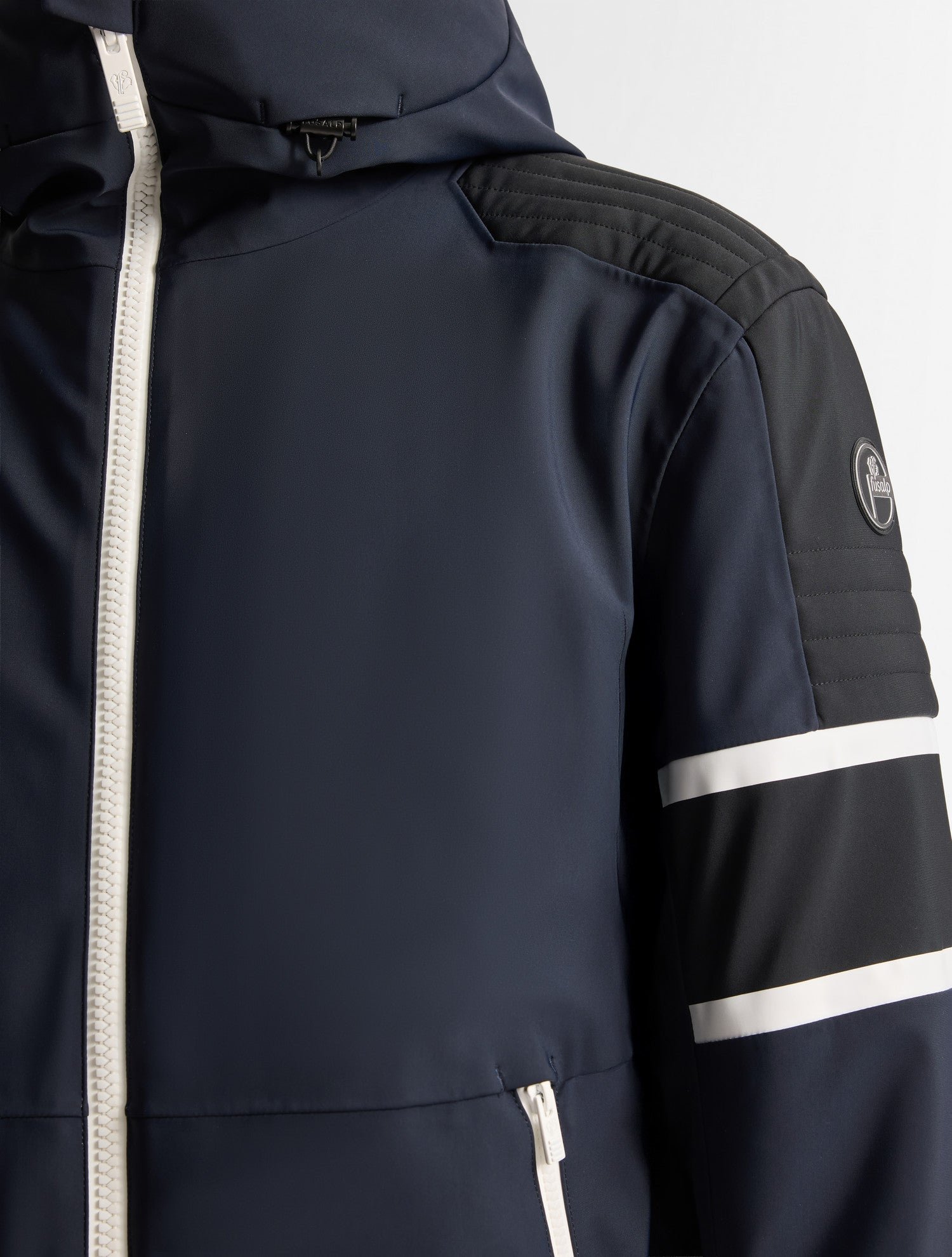 Veste de ski amwo col capuche coupe regular FUSALP Bleu