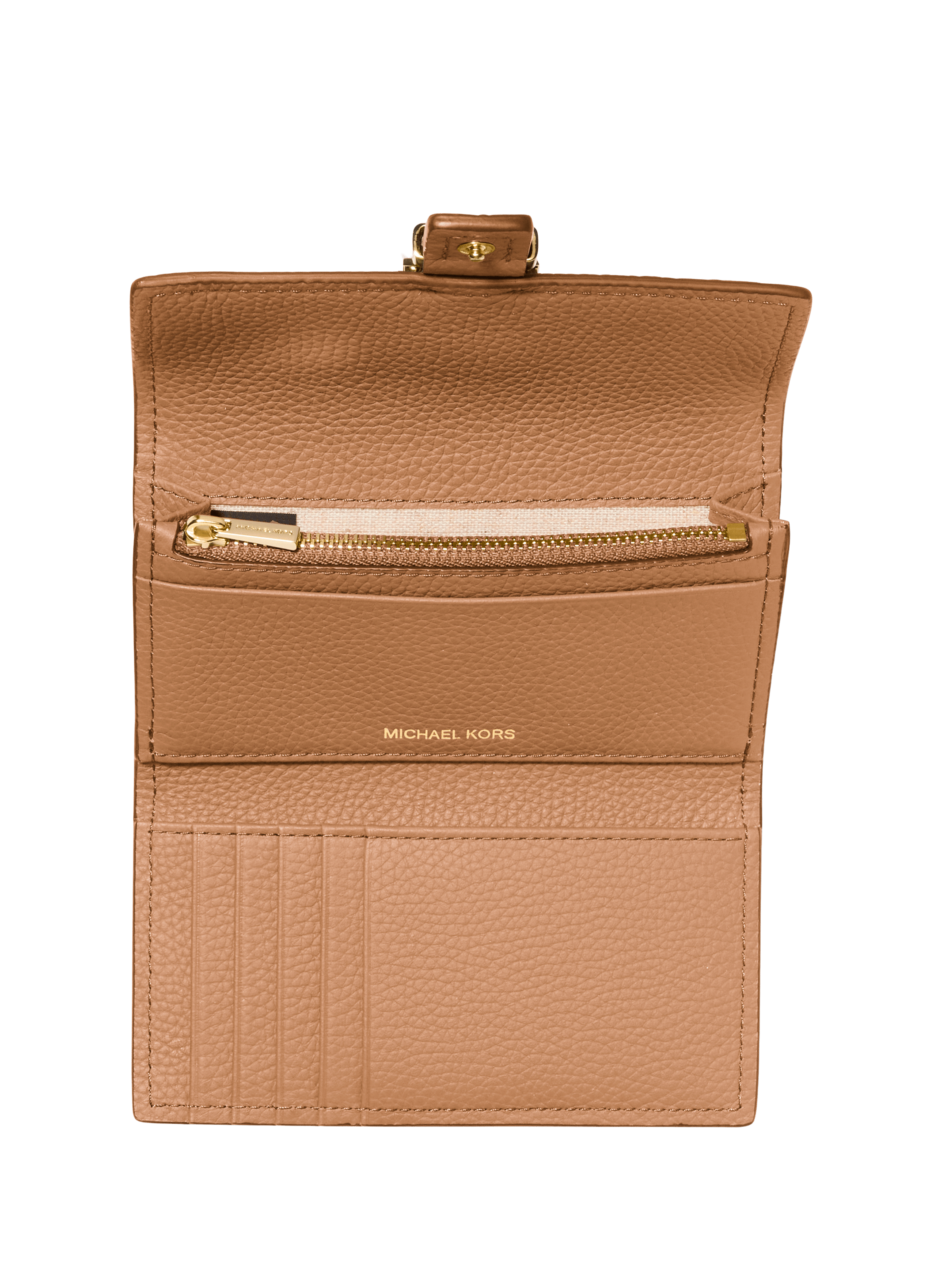 Porte-cartes en cuir MICHAEL KORS Marron