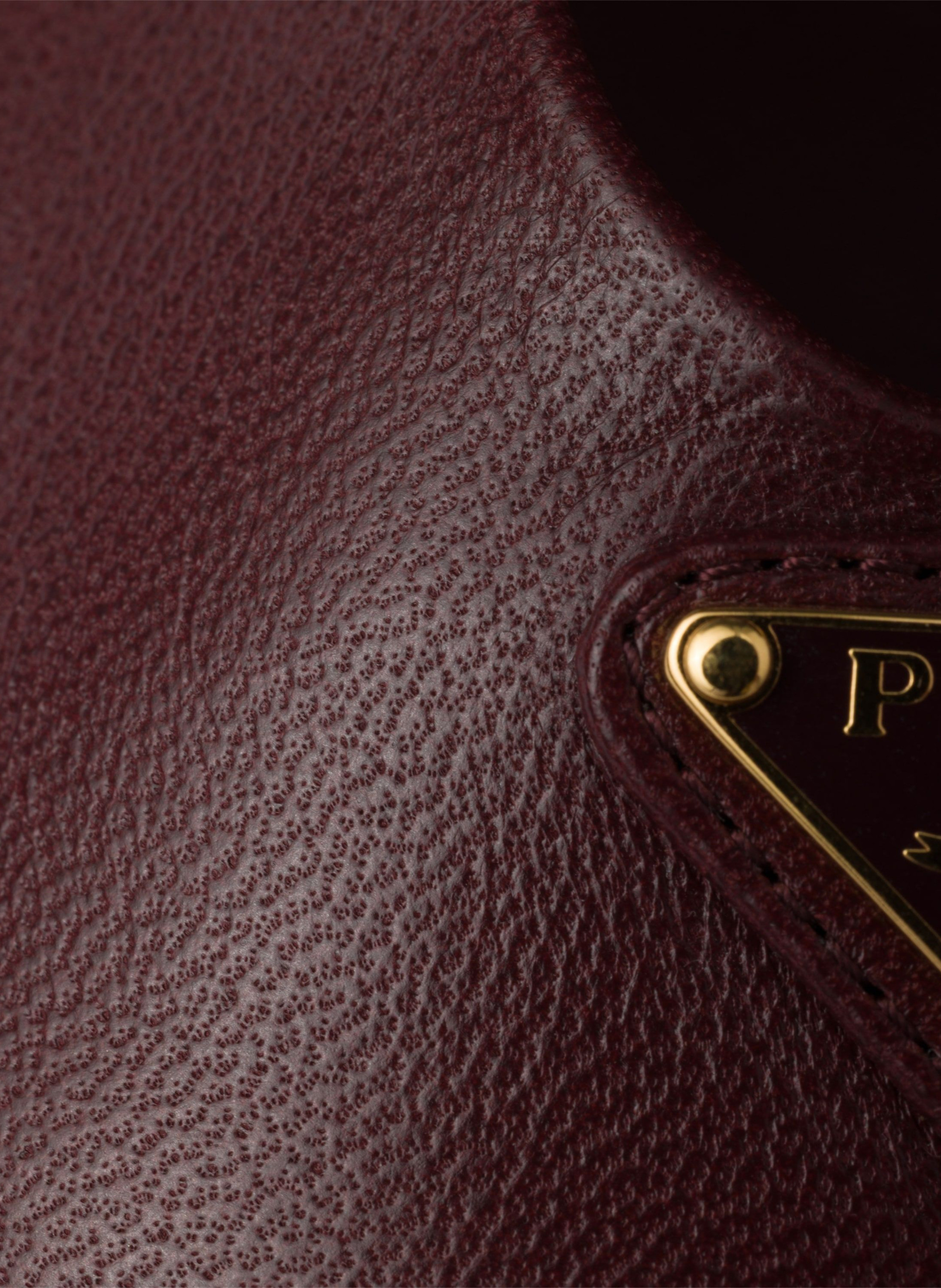 Ballerines en cuir nappa PRADA Rouge