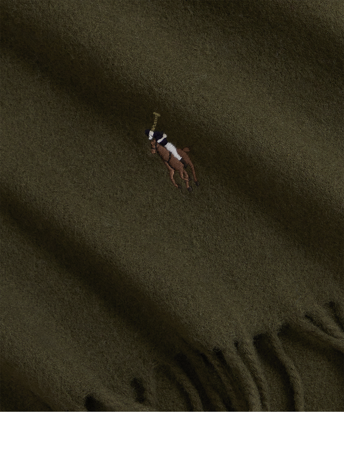 Scarf with a plain and checked appearance POLO RALPH LAUREN Khaki