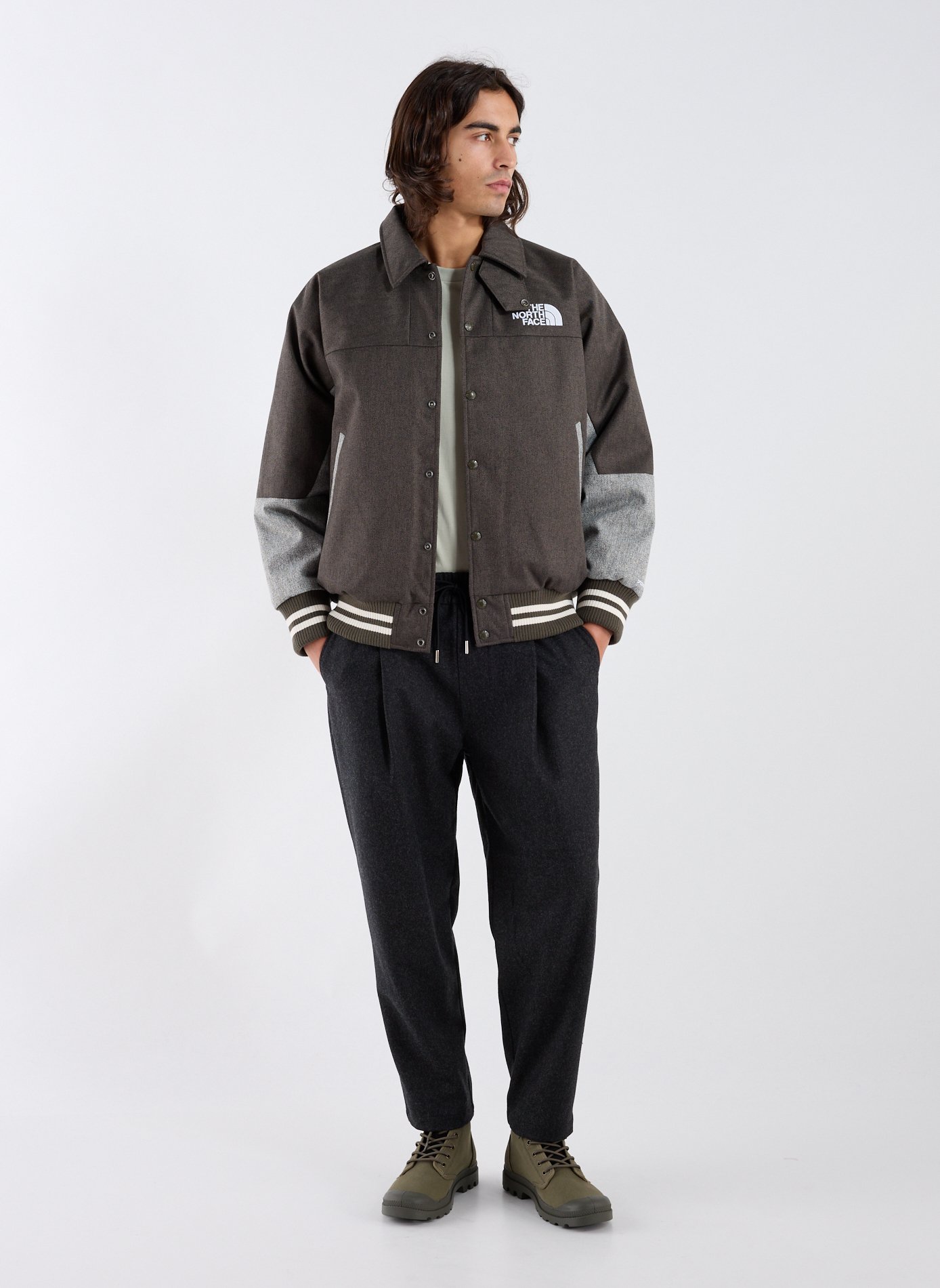 Oversized classic collar windbreaker coat THE NORTH FACE Khaki