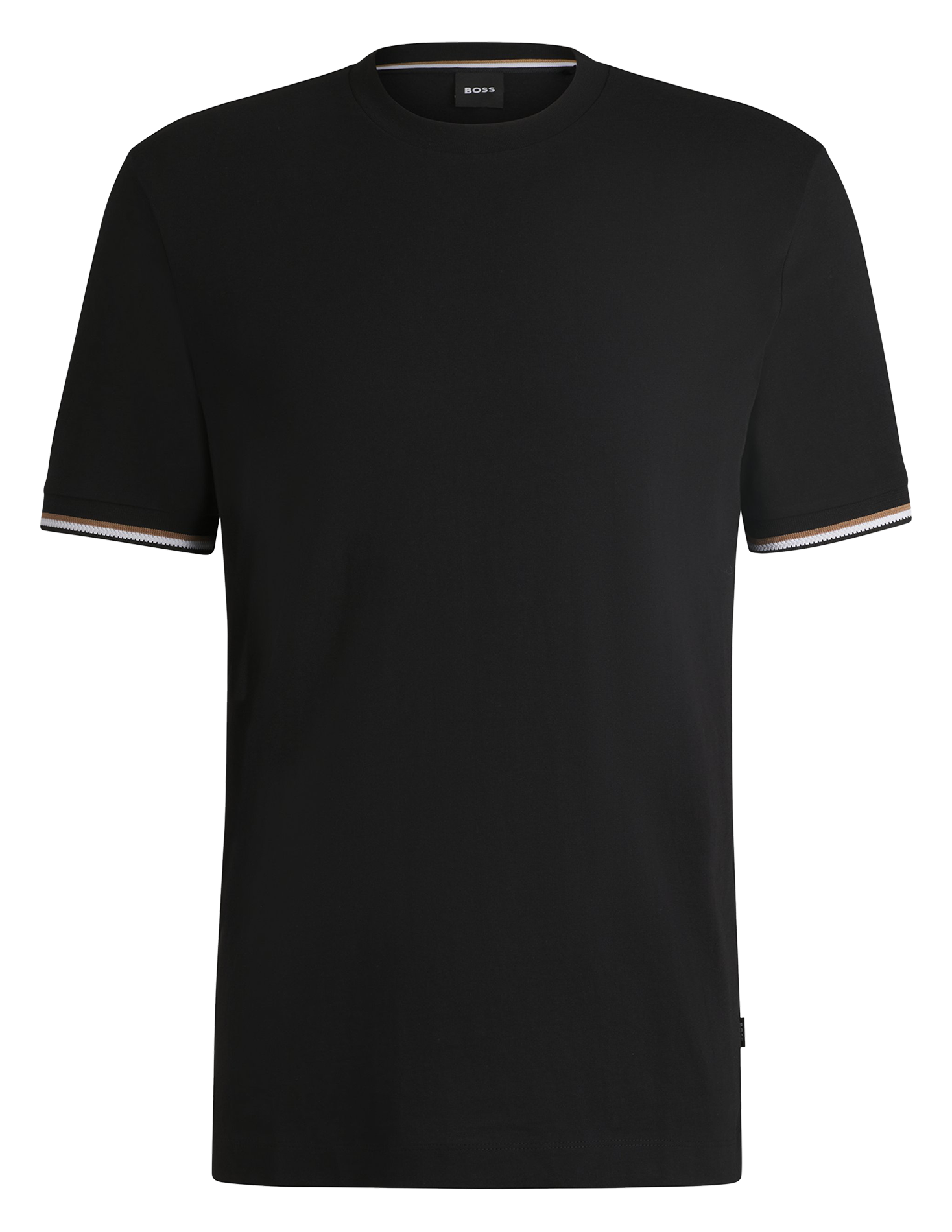 Tee-shirt col rond en coton BOSS Noir