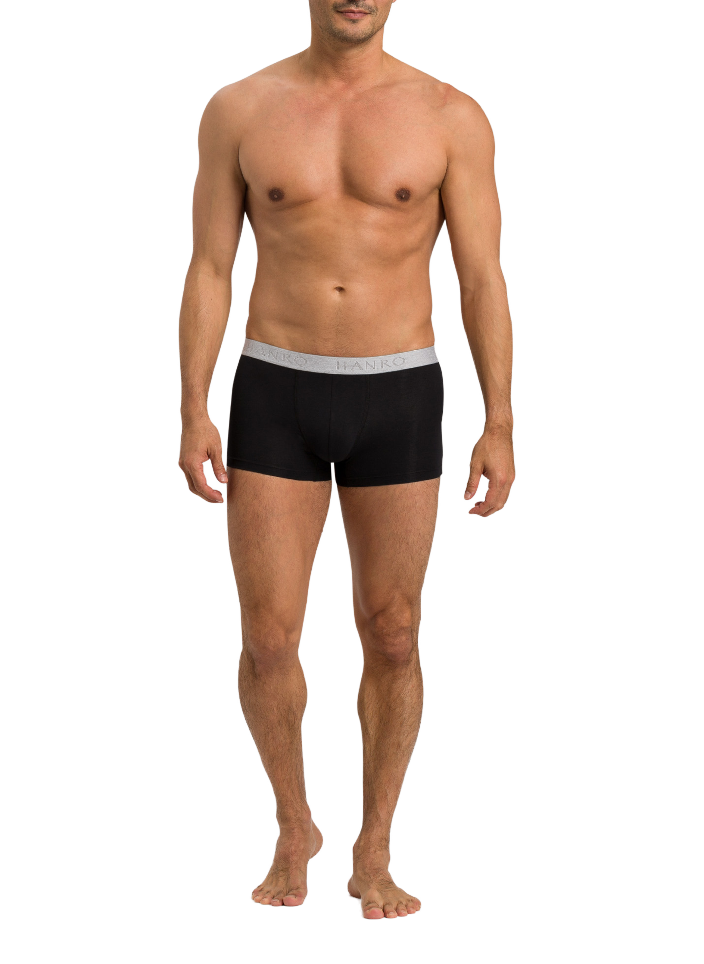 Set of two cotton boxers HANRO Black