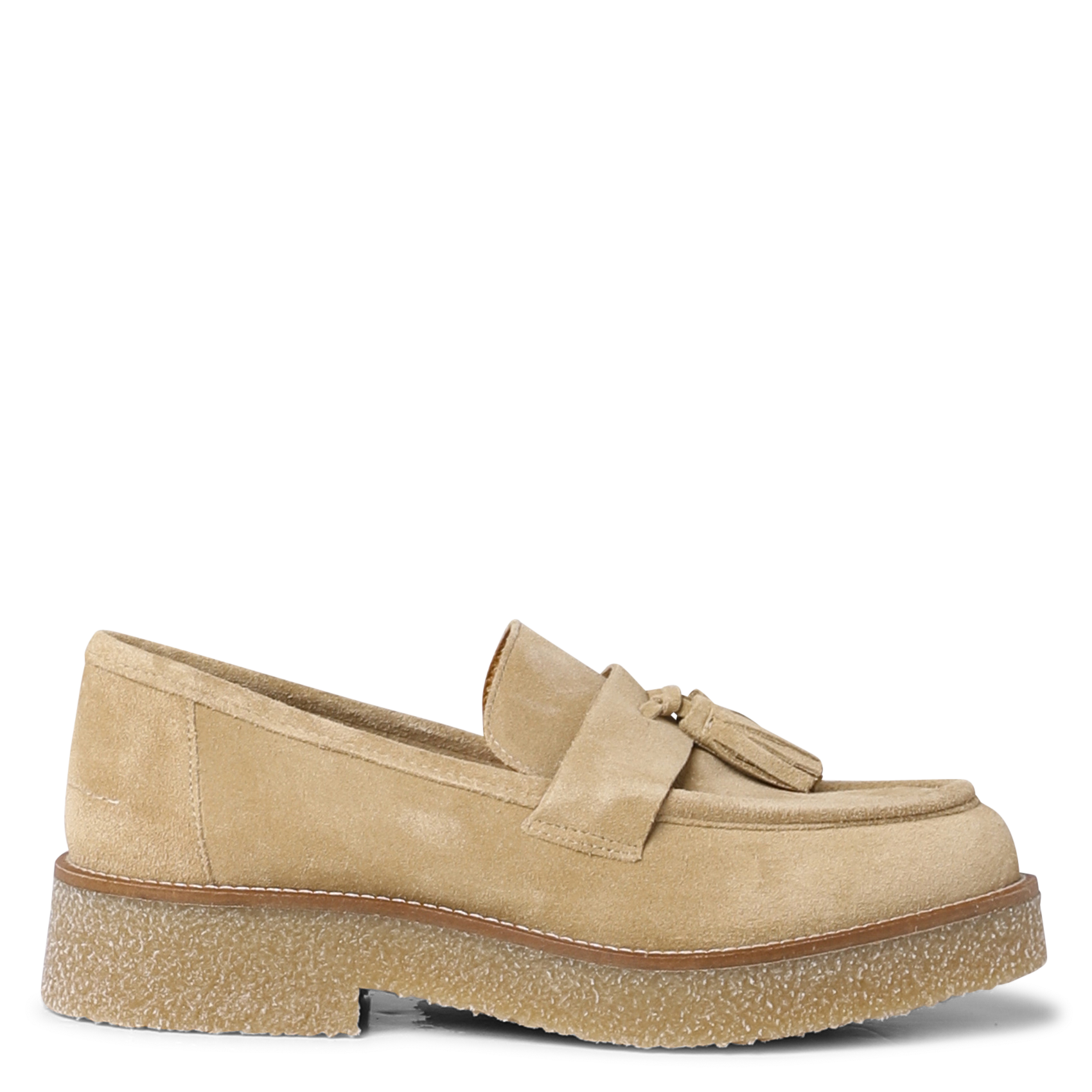 Mocassins suédés en cuir victor MAISON 123 Blanc