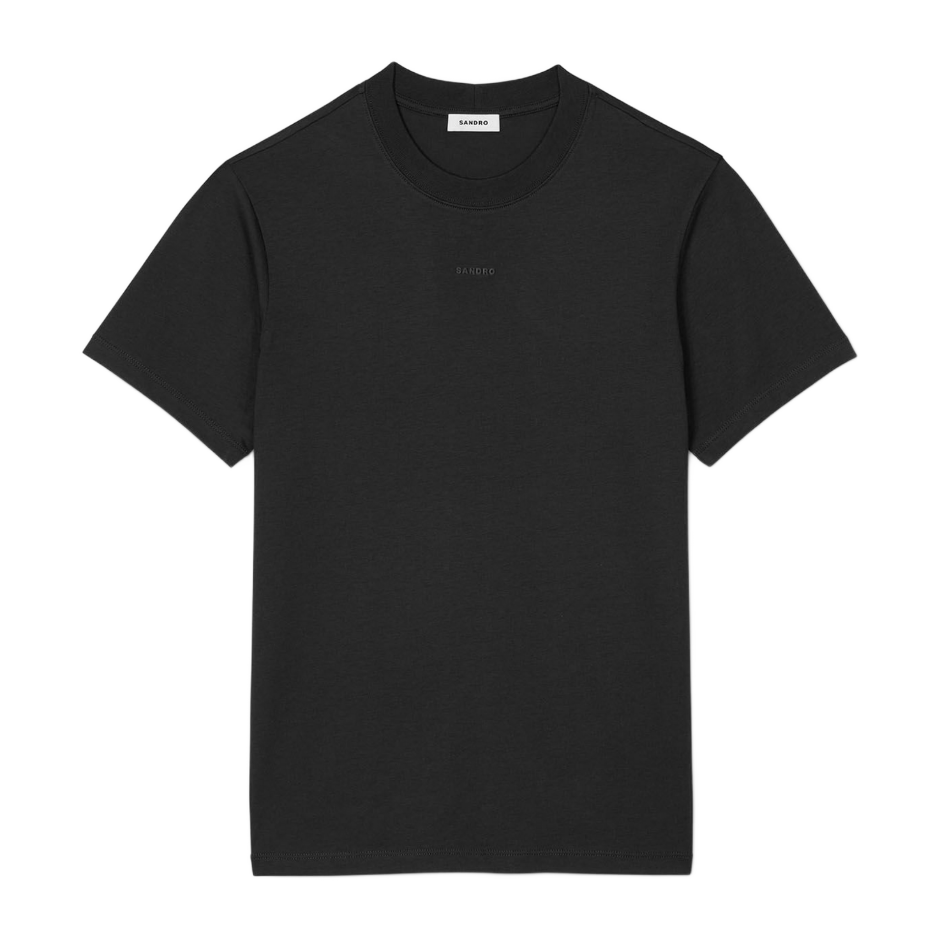 Tee-shirt droit en coton SANDRO Noir