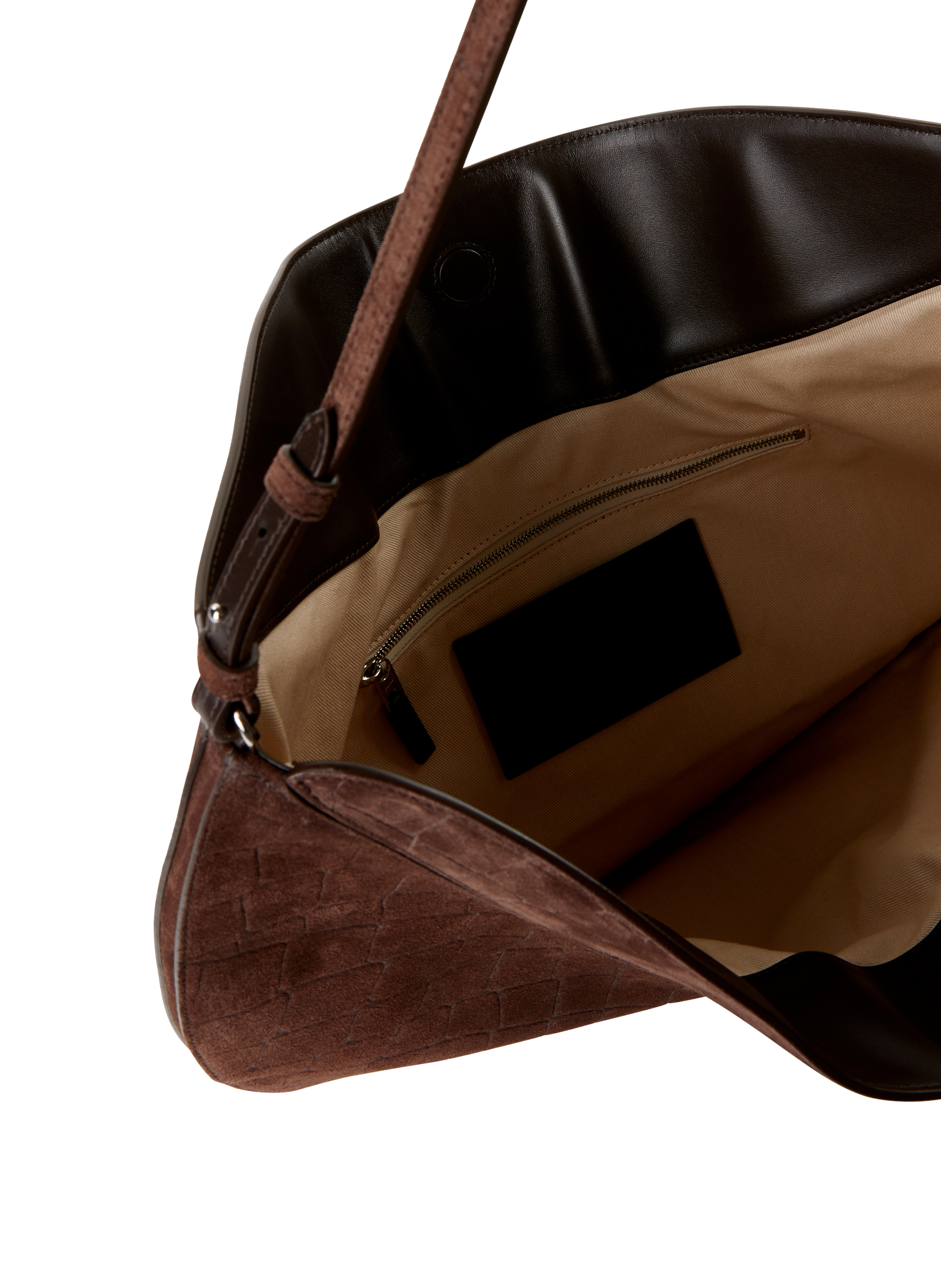 Sac Ovalo peau de crocodile en cuir suédé JACQUEMUS Marron