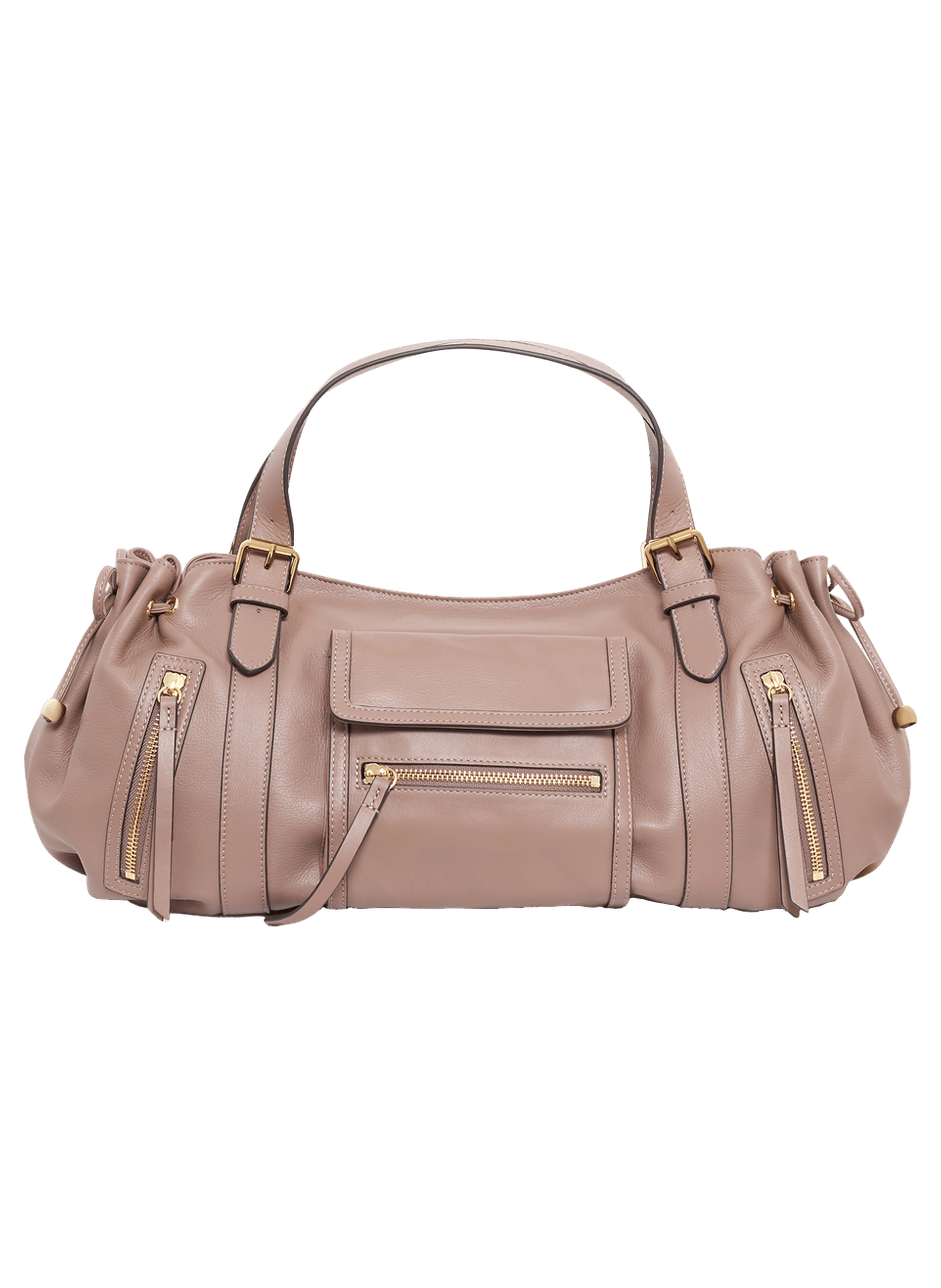 Sac à main en cuir avec poches zippées - st germain GERARD DAREL Rose